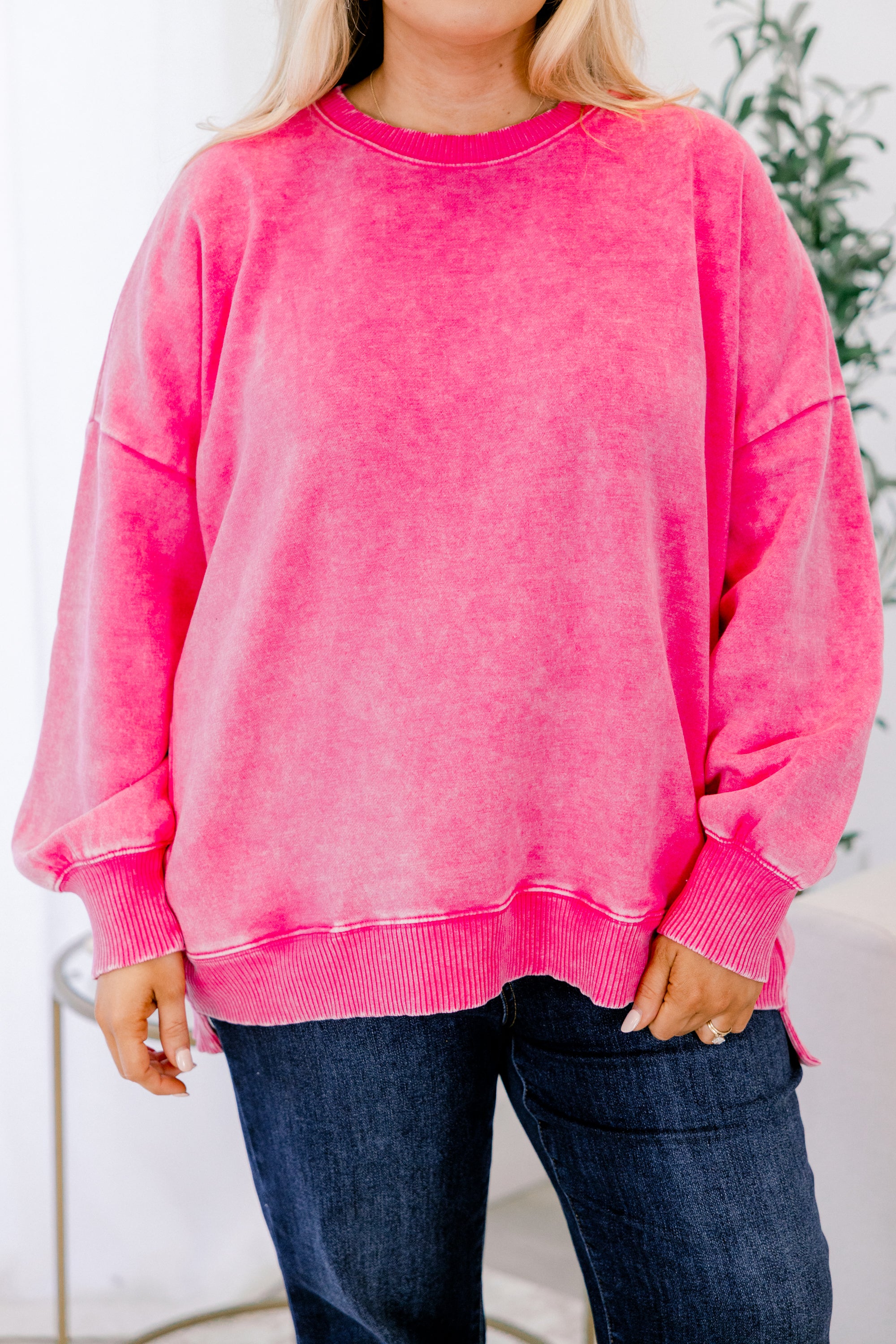 Counting The Days Pullover, Hot Pink - Image 5