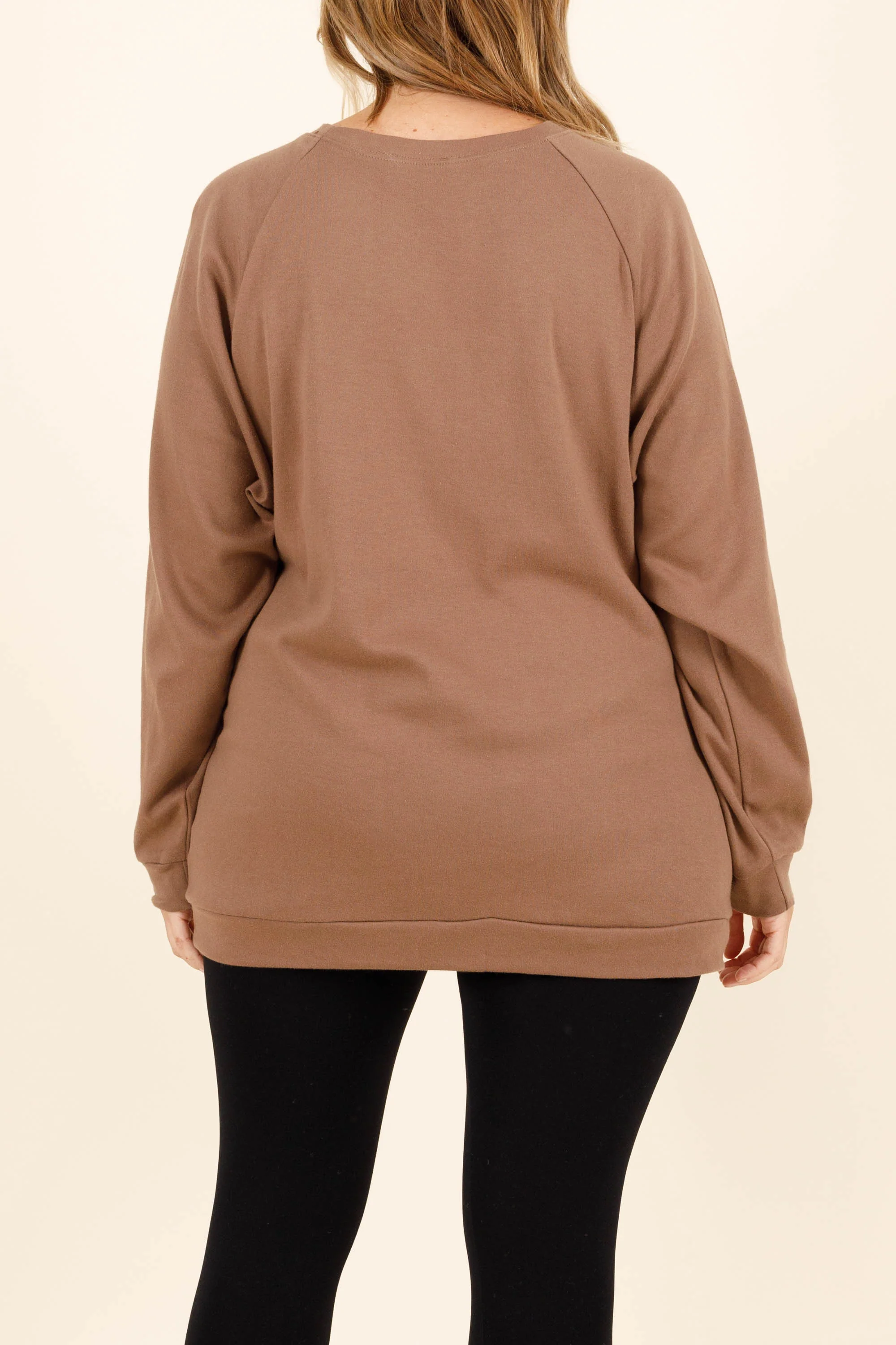 Covered In You Pullover, Mocha - Image 5