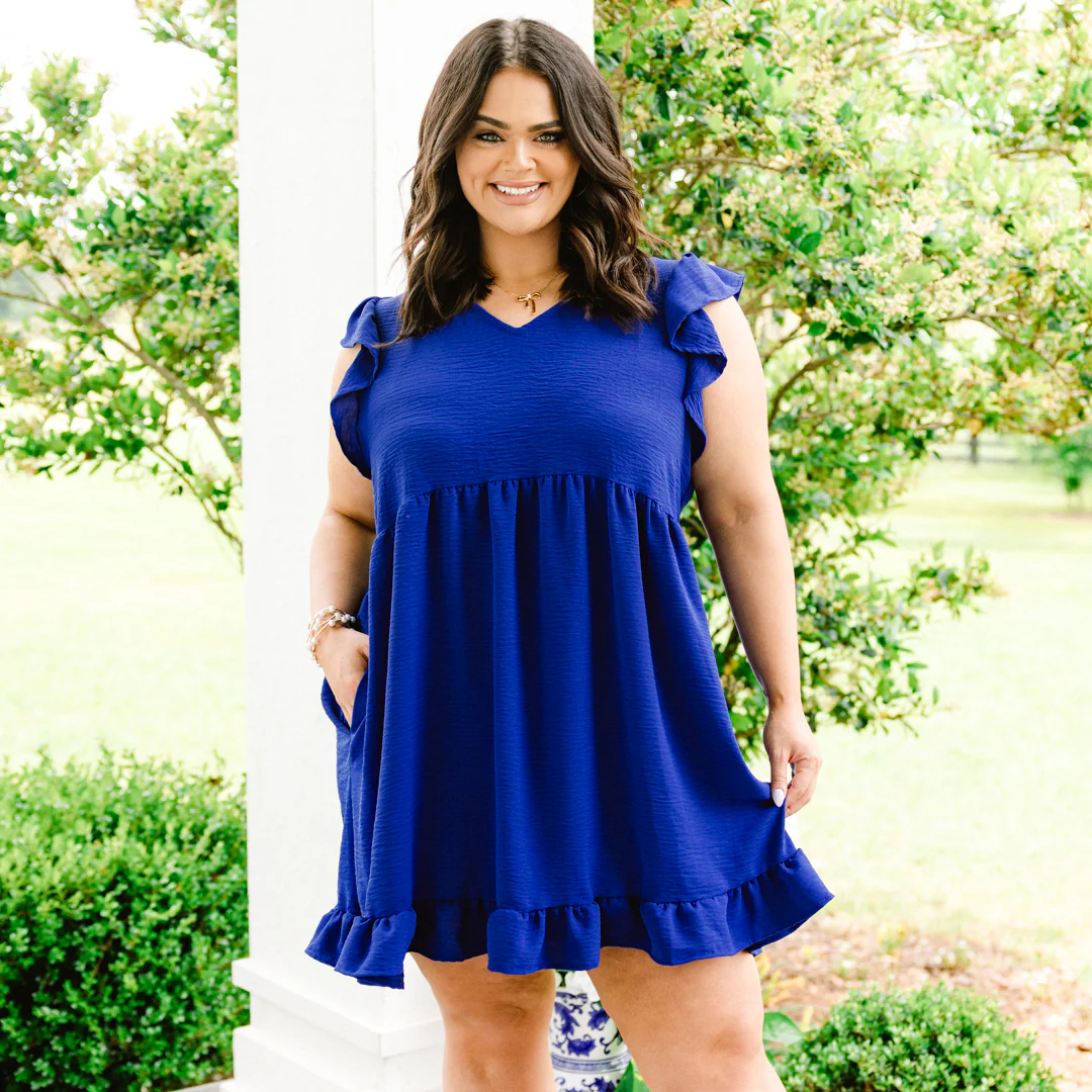 Cozy Cabana Dress, Royal - Image 7