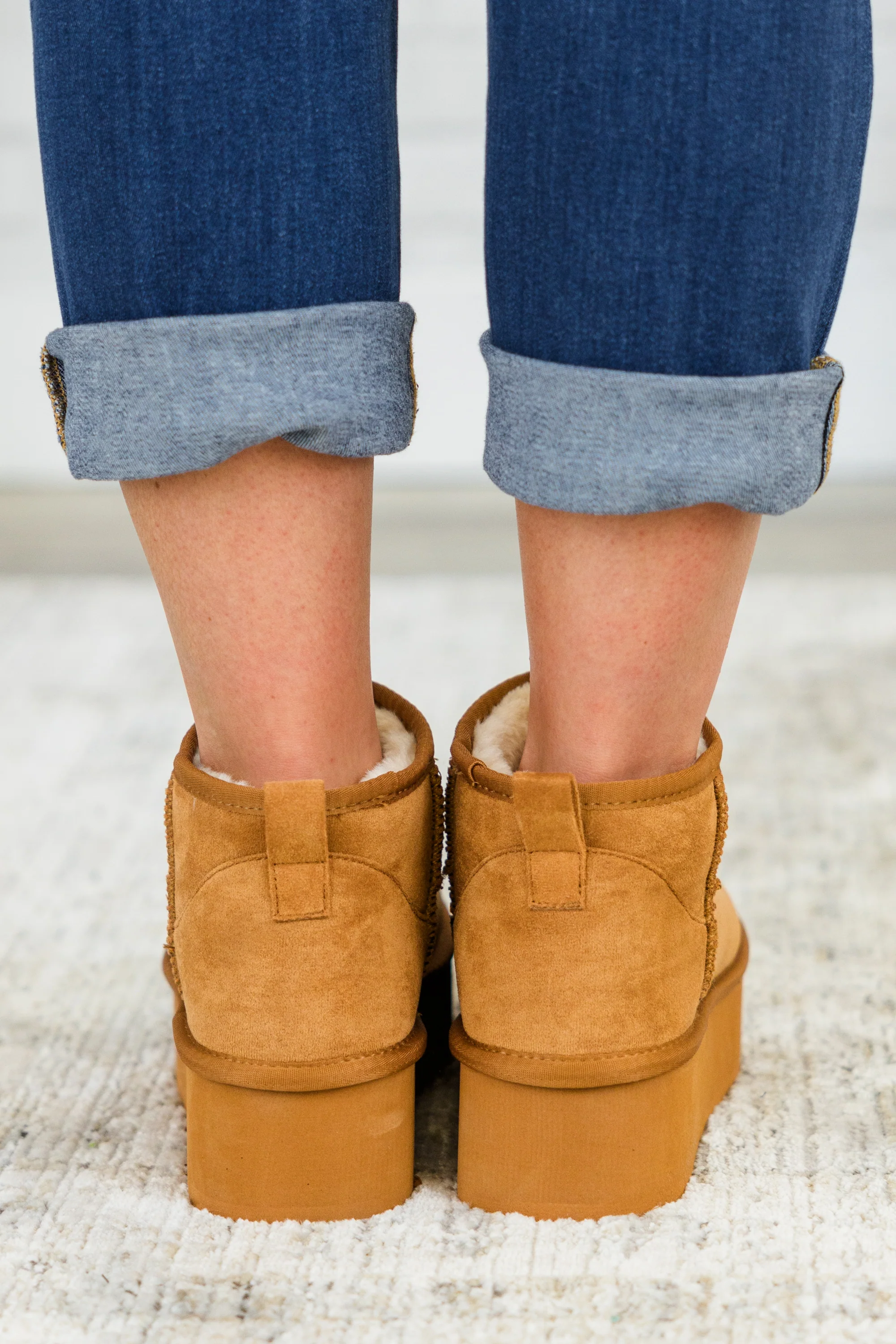 Cozy In Comfort Booties, Tan - Image 5