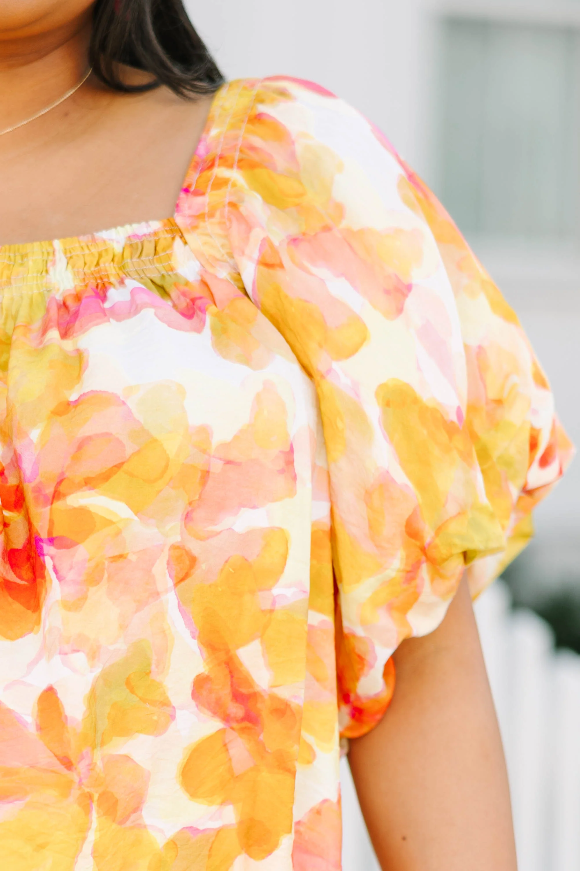 Cozy Love Top, Yellow Watercolor - Image 4