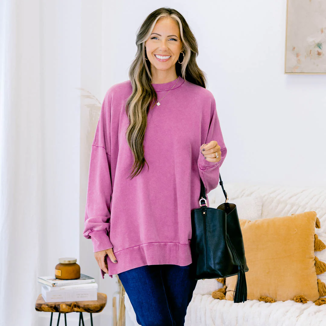 Cozy Pullover, Plum Berry - Image 7