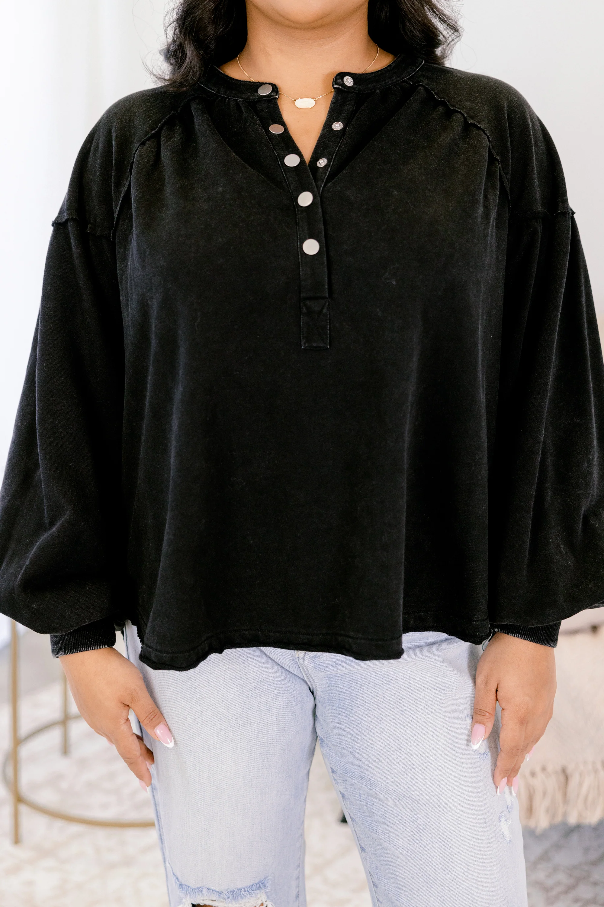 Crimson Sunset Pullover, Black - Image 5