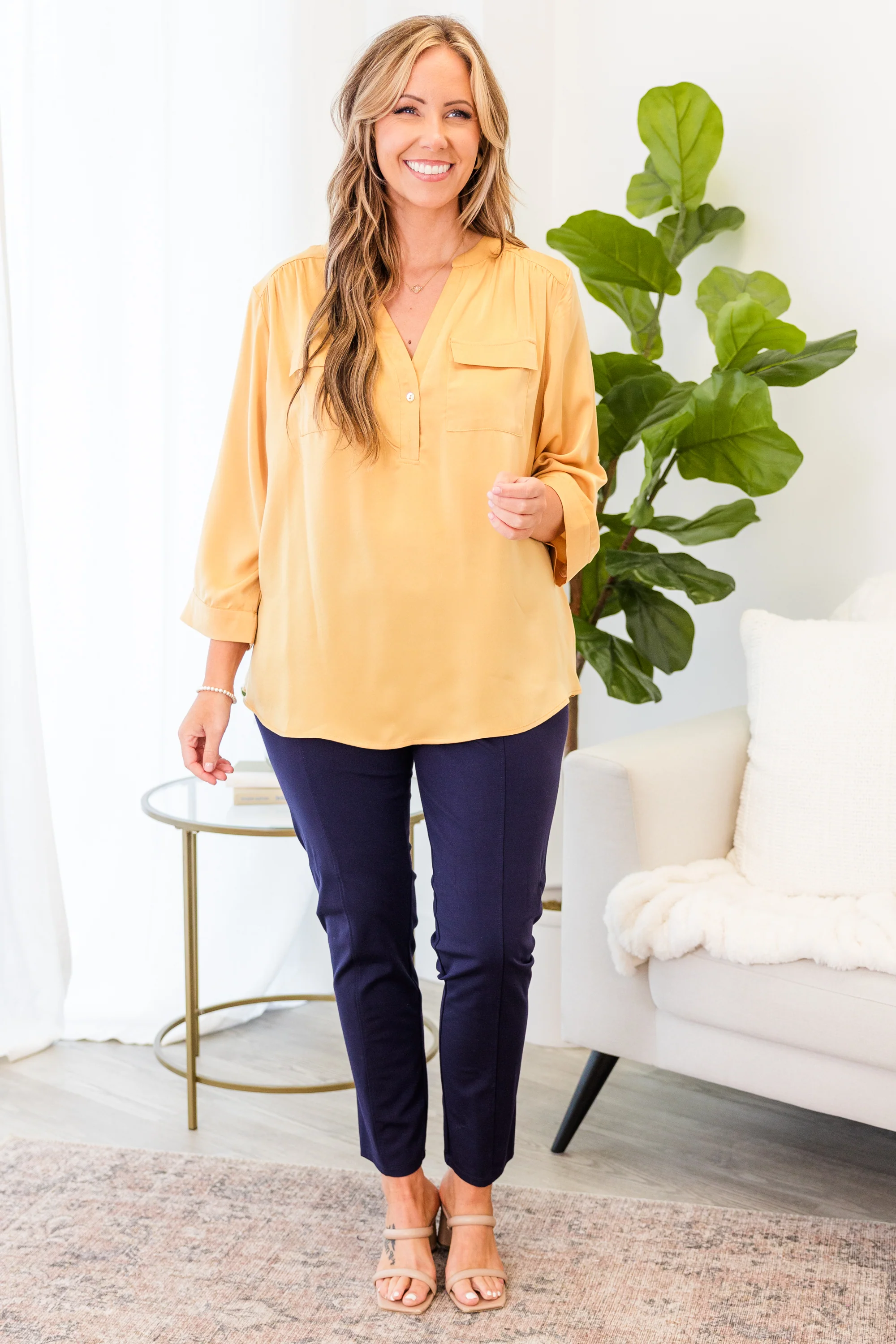 Cute And Charming Top, Yellow - Image 2