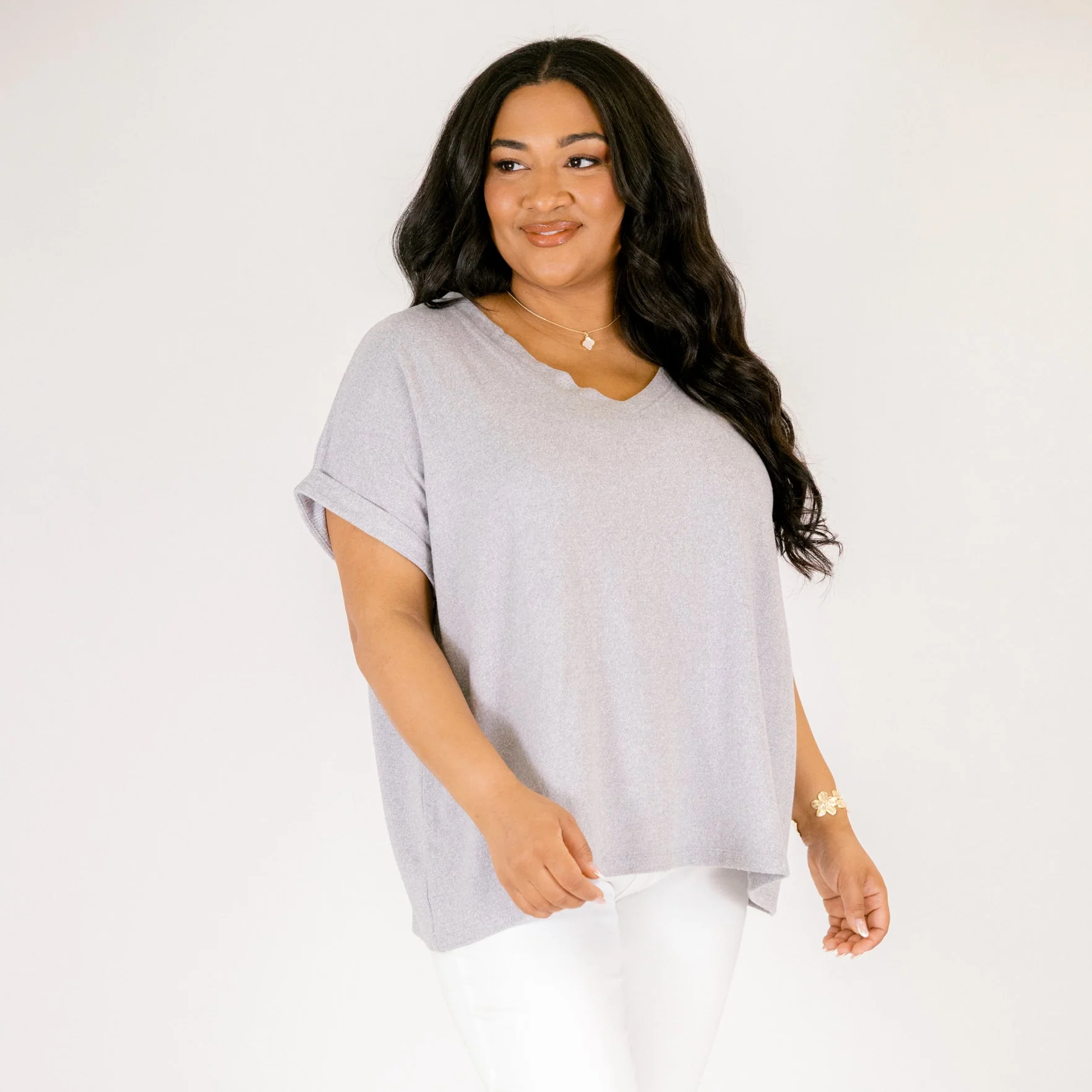 Darling Days Tee, Heather Grey - Image 7