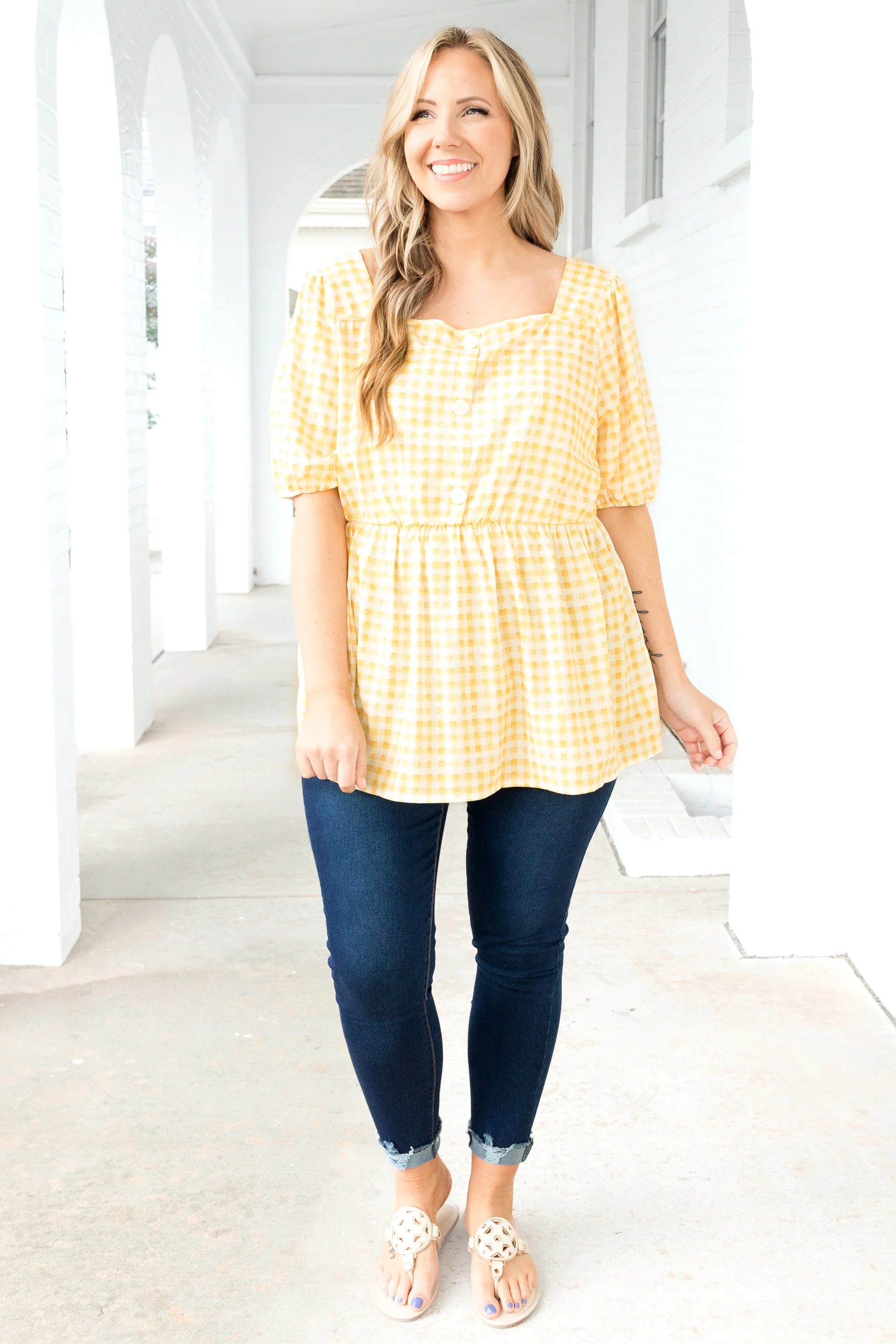Dixie Land Top, Yellow - Image 2