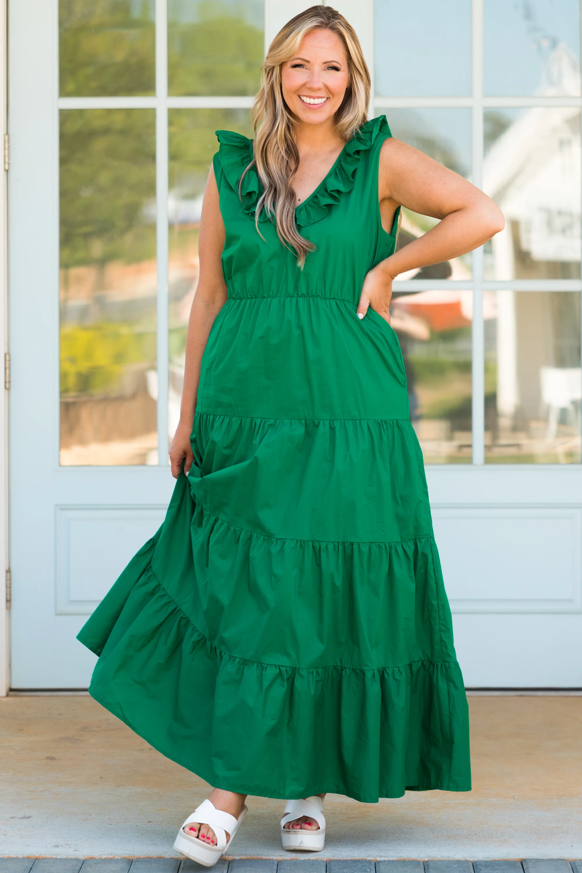 Don't Follow Me Dress, Green - Image 3