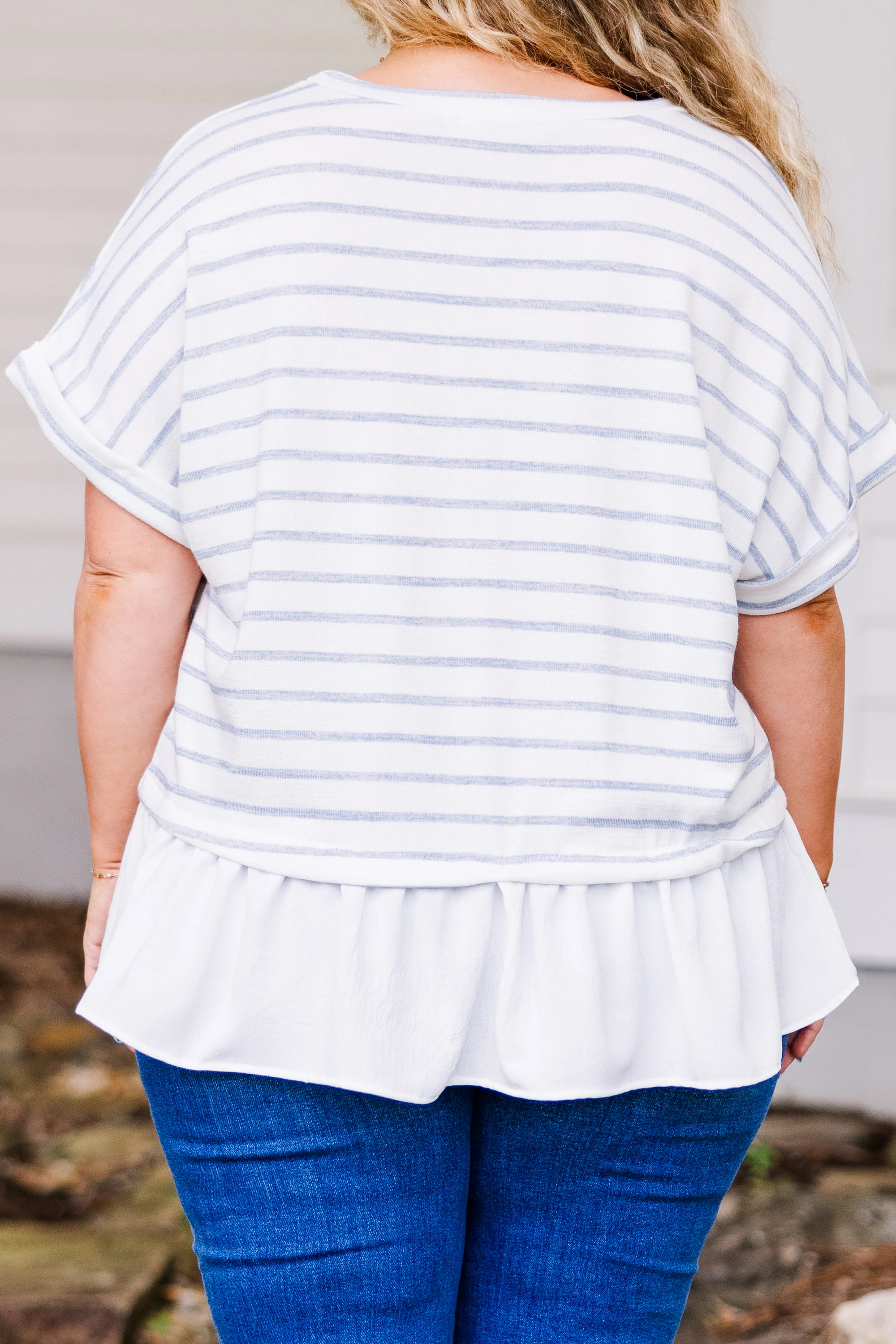 Don't Rock The Boat Top, Blue - Image 4