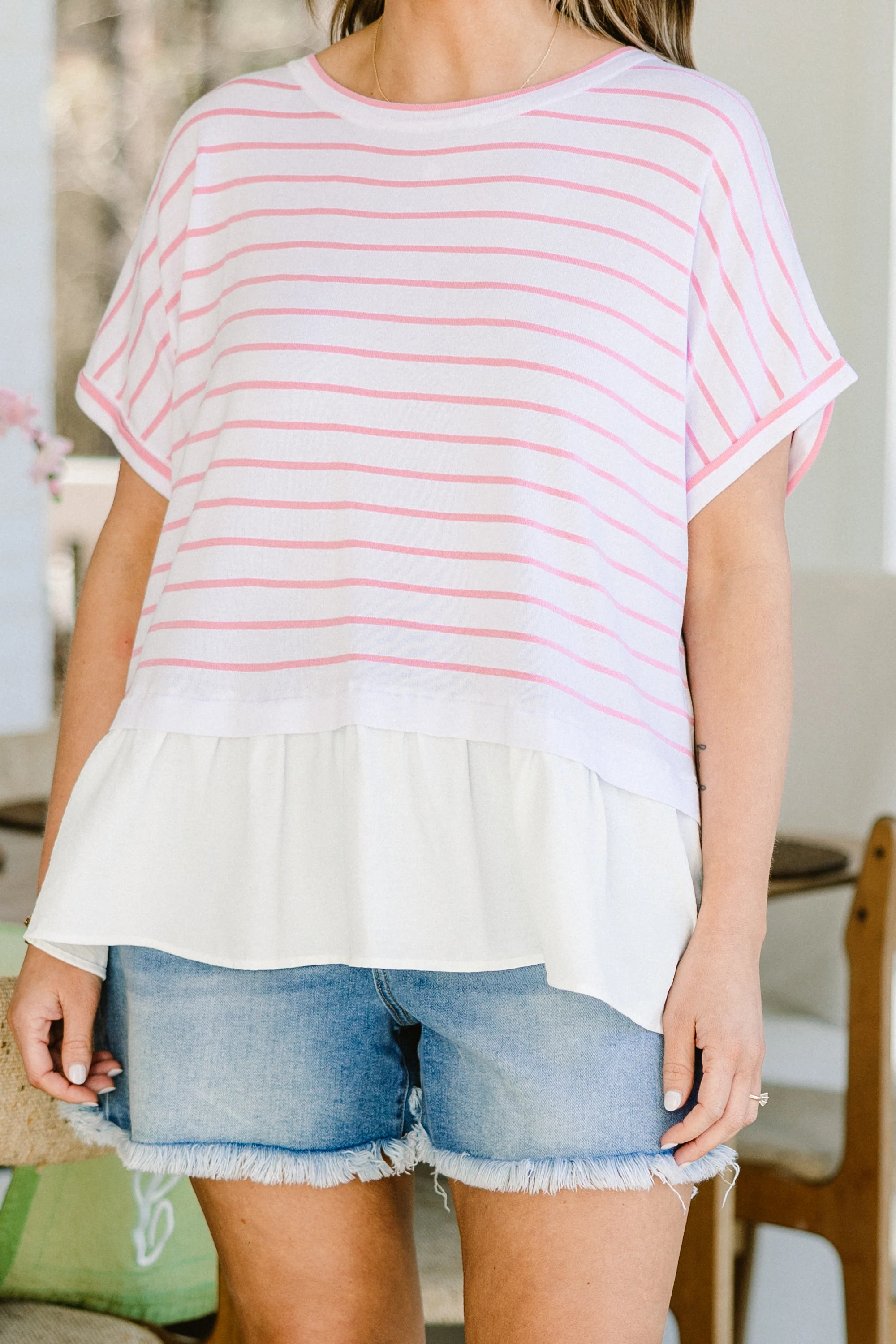 Don't Rock The Boat Top, Pink - Image 5