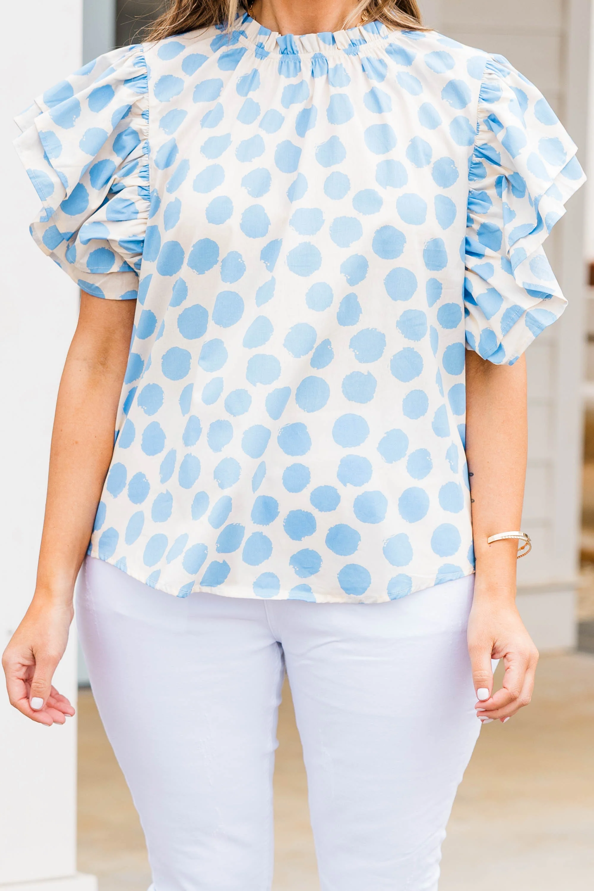 Dotting My I's Top, Blue - Image 5