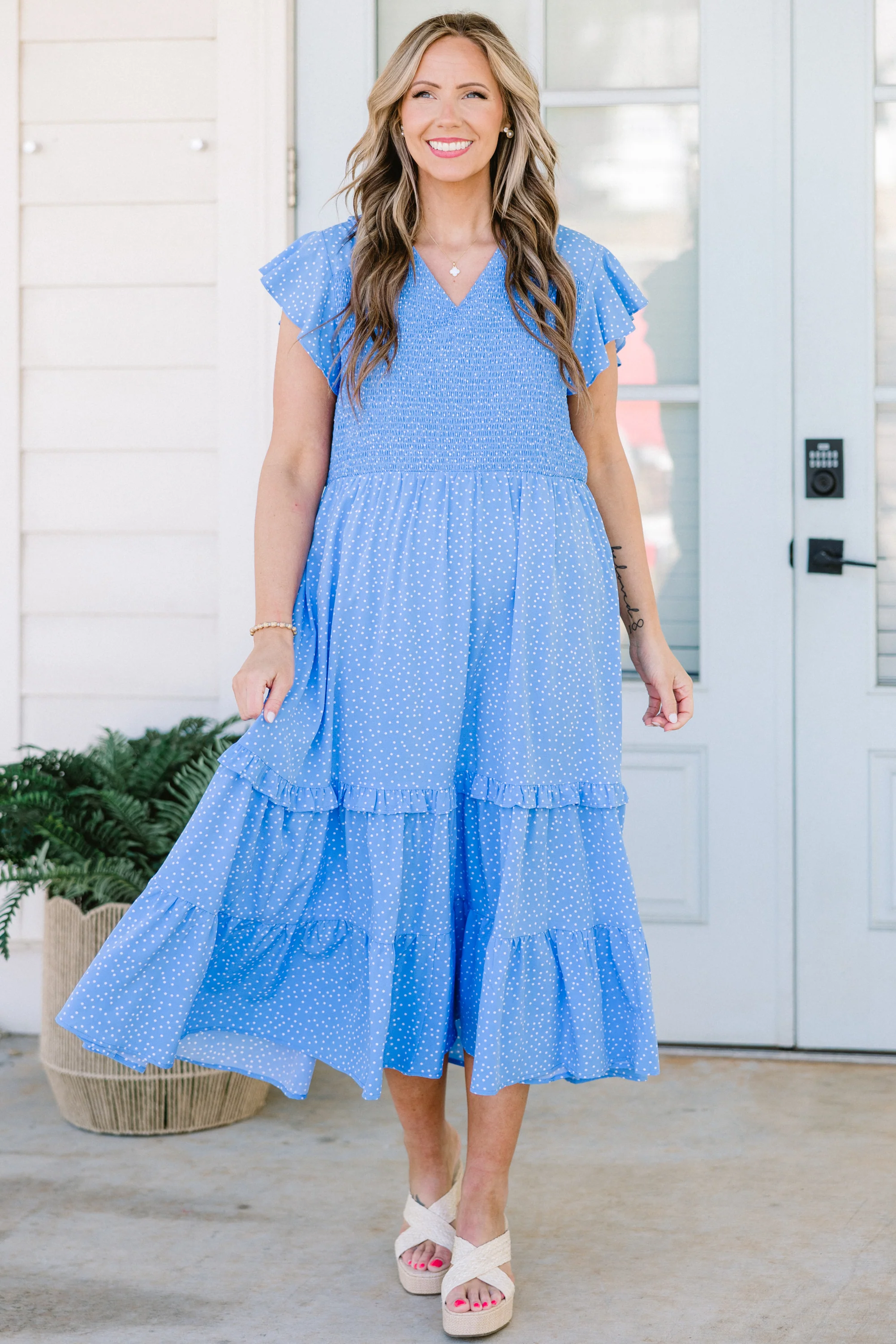 Dreaming About You And Me Dress, Blue - Image 2
