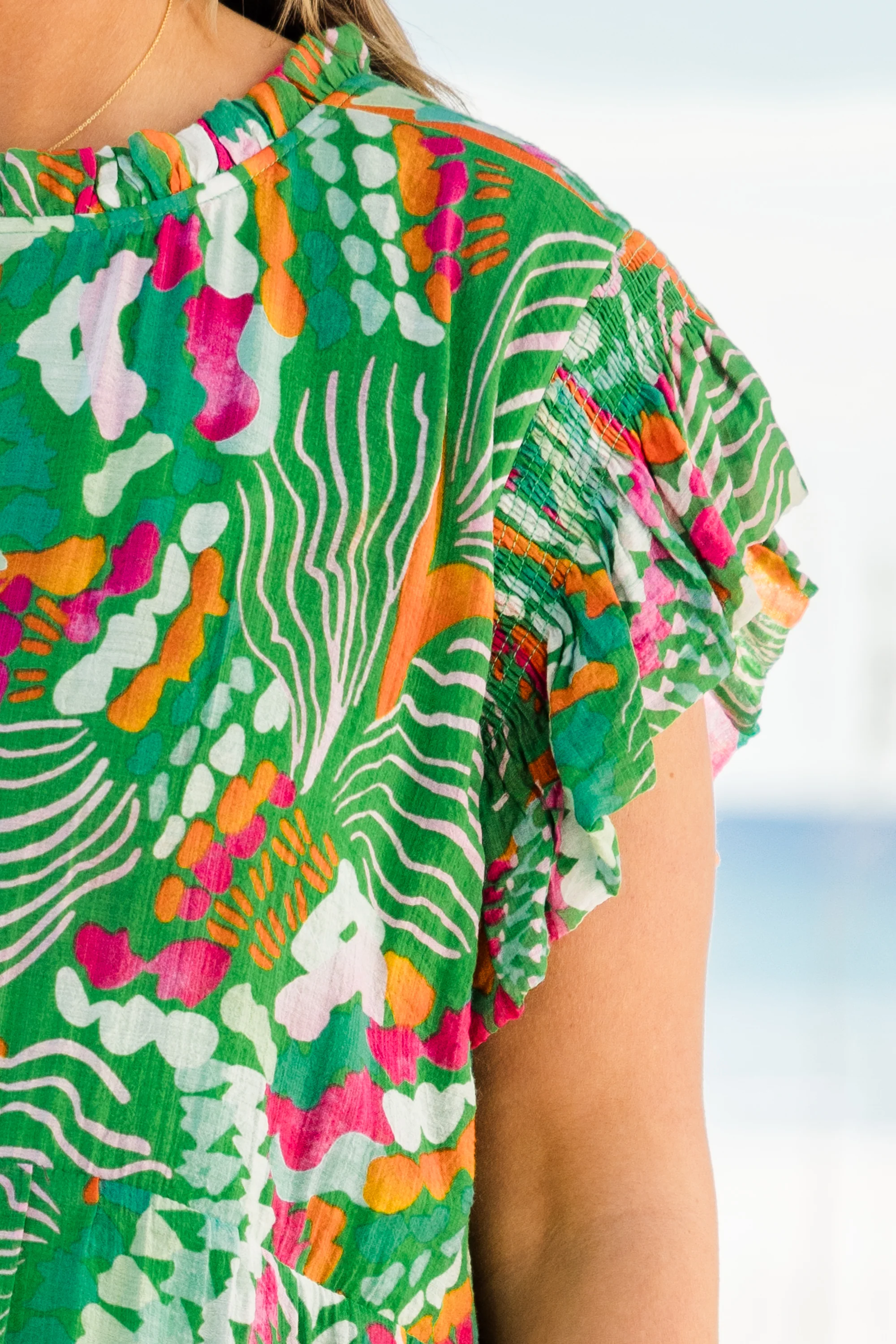 Drifting Directions Dress, Green - Image 4