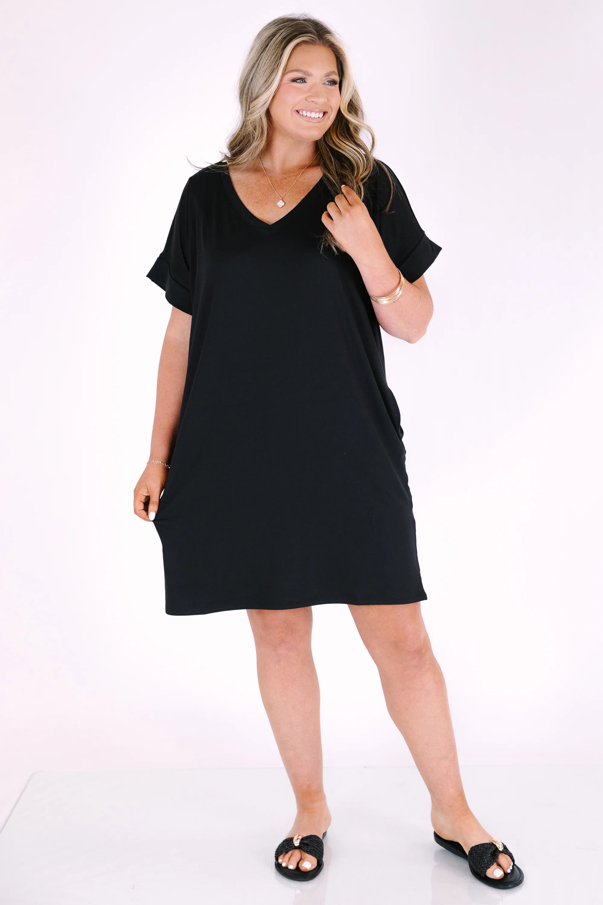 Easy Like Sunday Dress, Black - Image 2