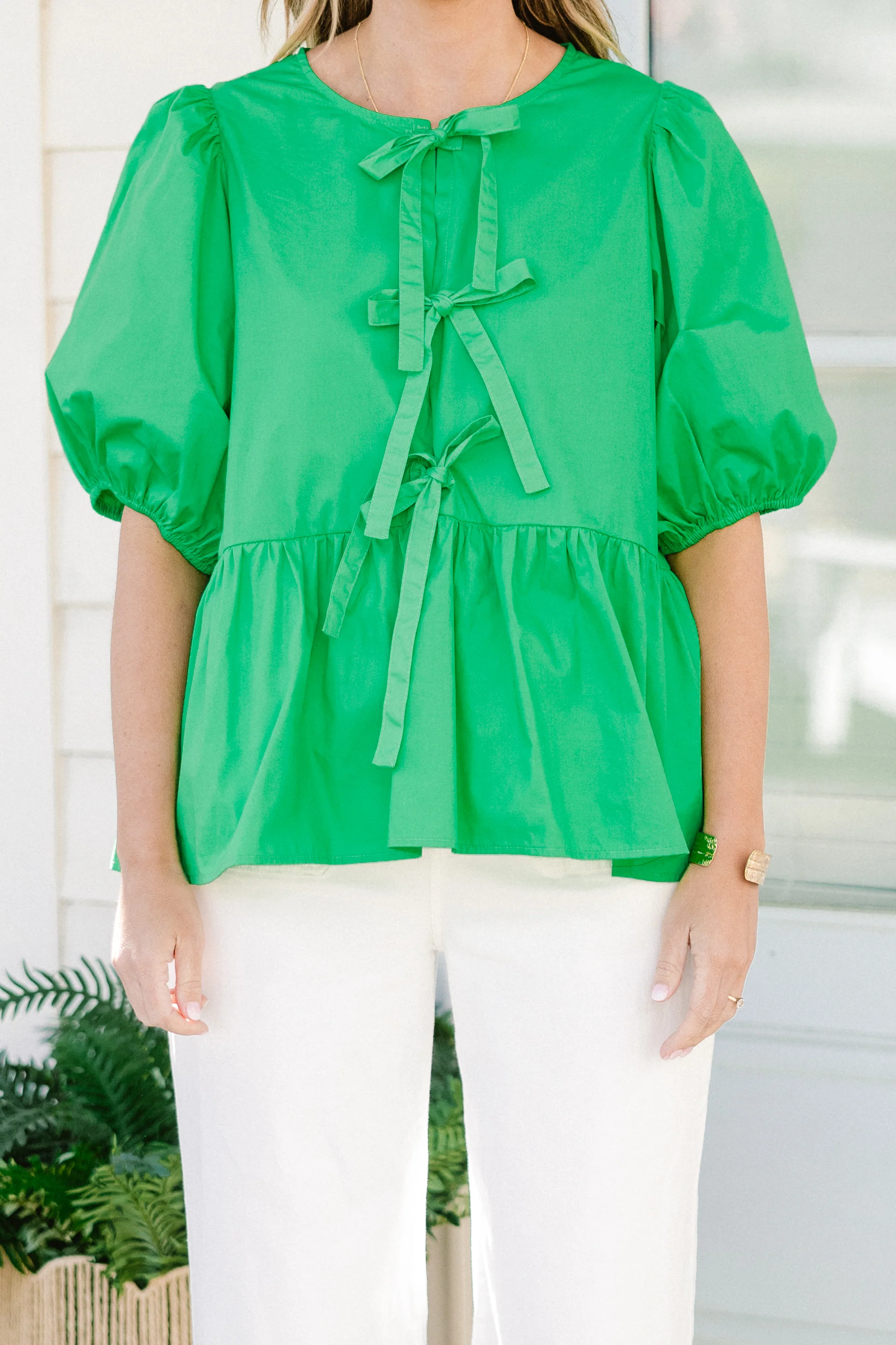 Easy Living Top, Green - Image 5