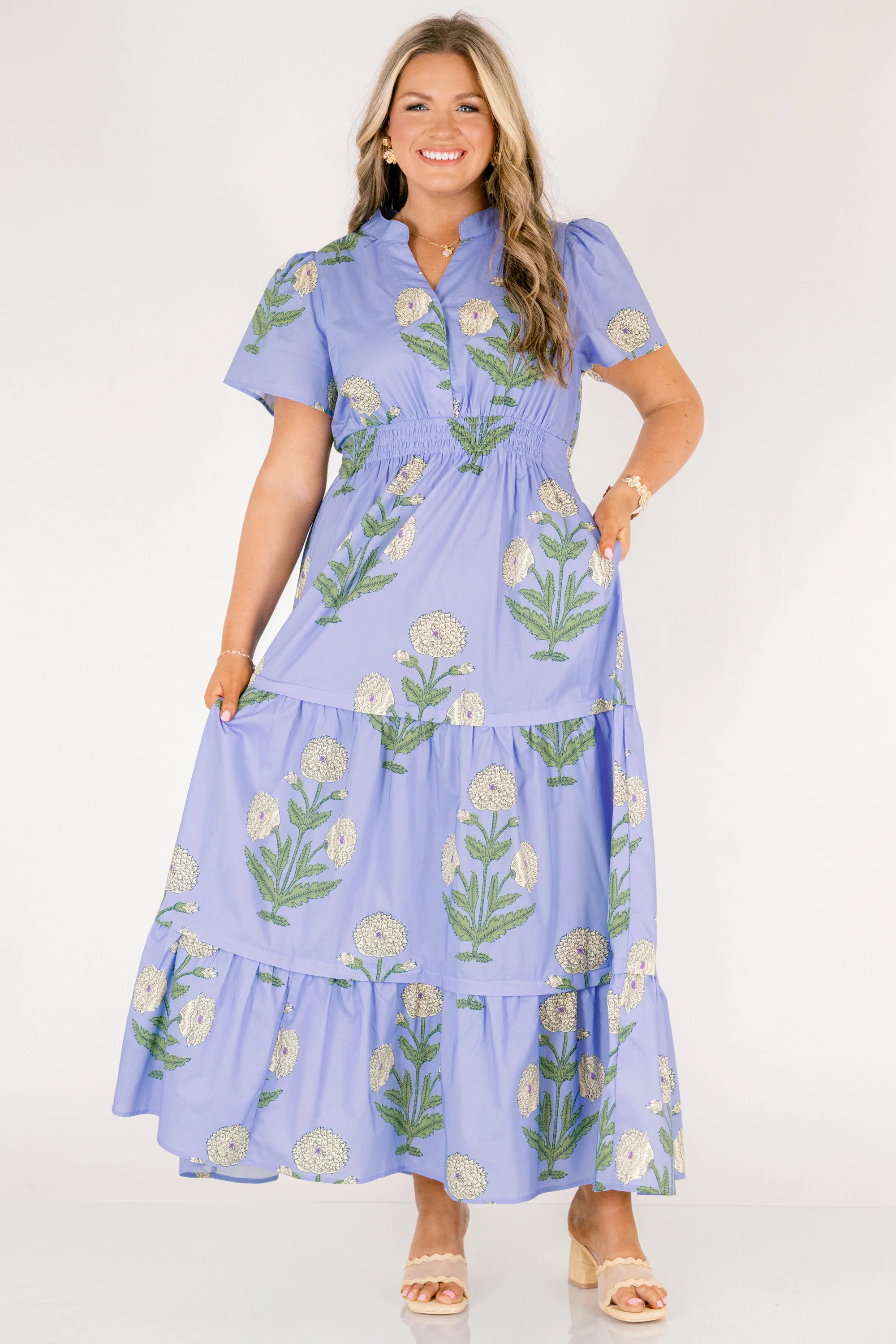 Enchanting Moments Maxi Dress, Steel Blue - Image 3