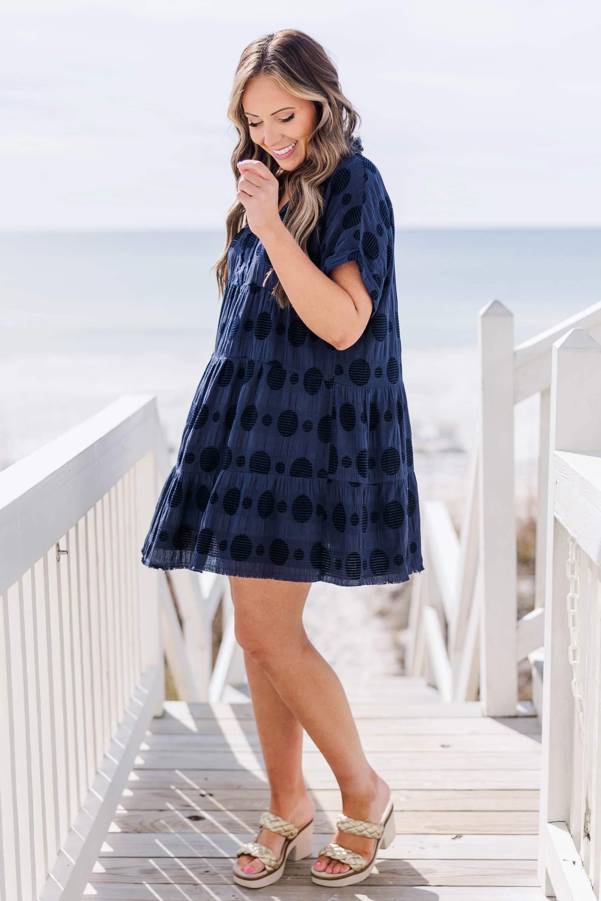 Everything Has Changed Dress, Navy - Image 2