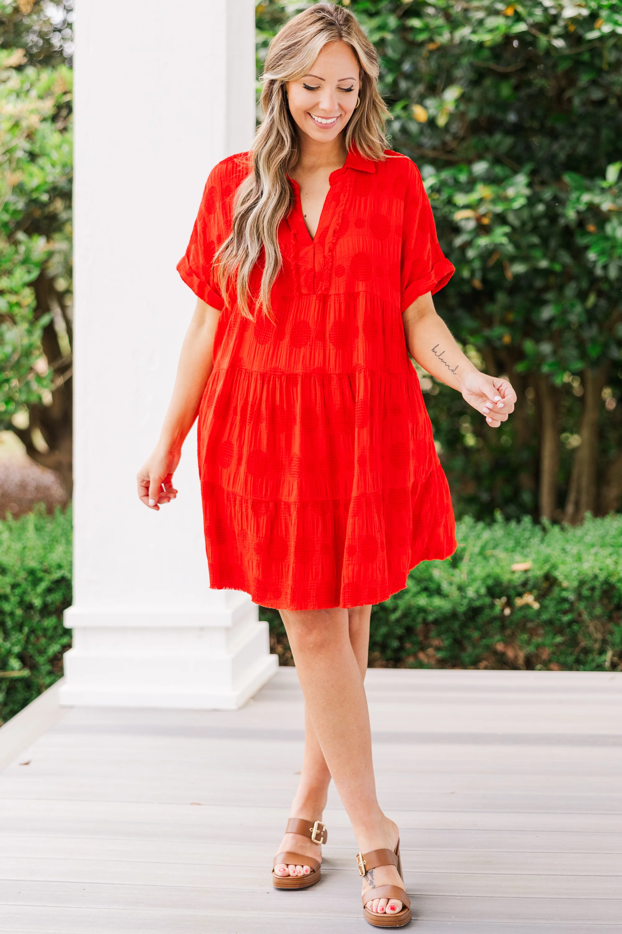 Everything Has Changed Dress, Red - Image 4