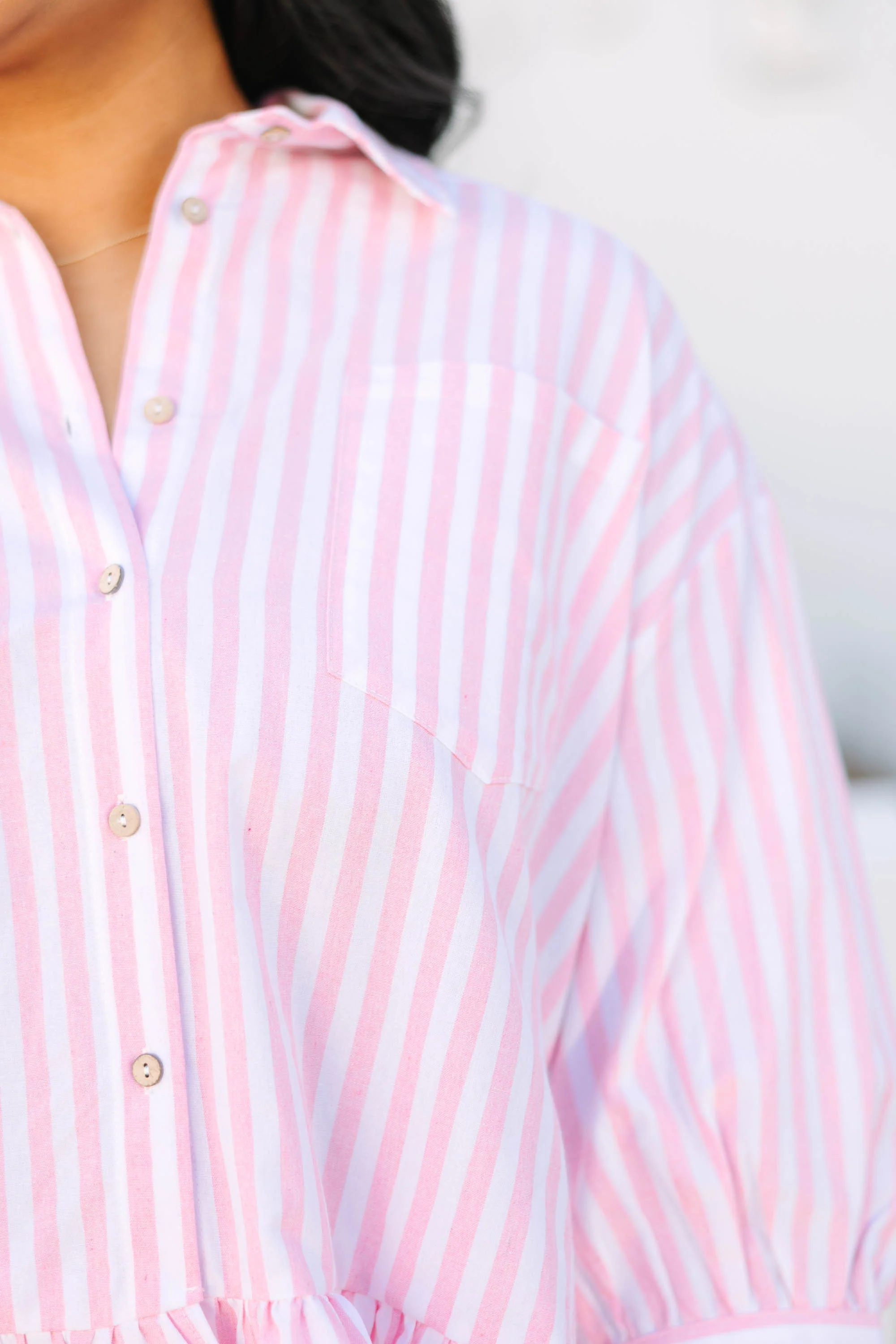 Feel Free Top, Pink Stripe - Image 5