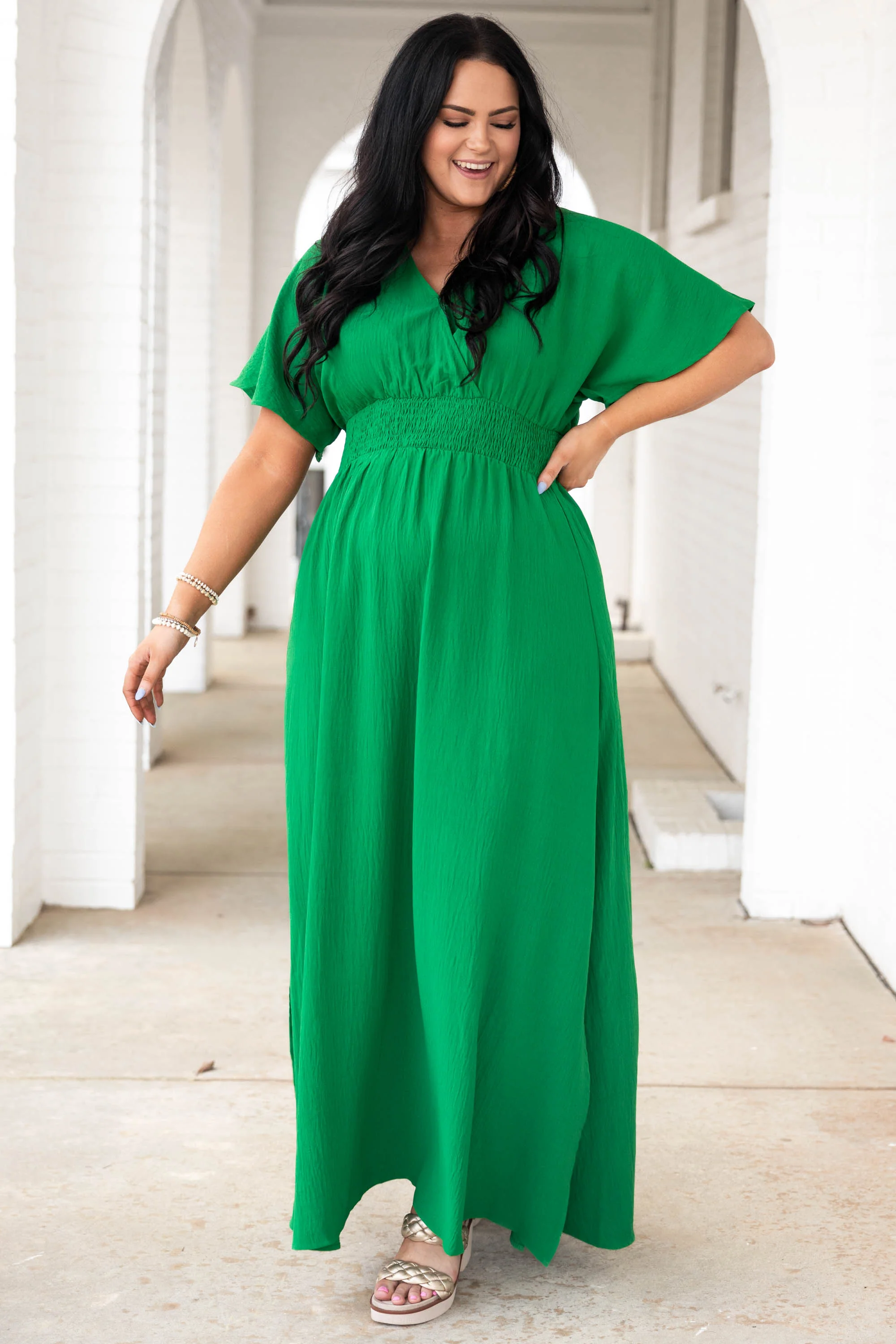 Feeling Good Maxi Dress, Kelly Green - Image 3