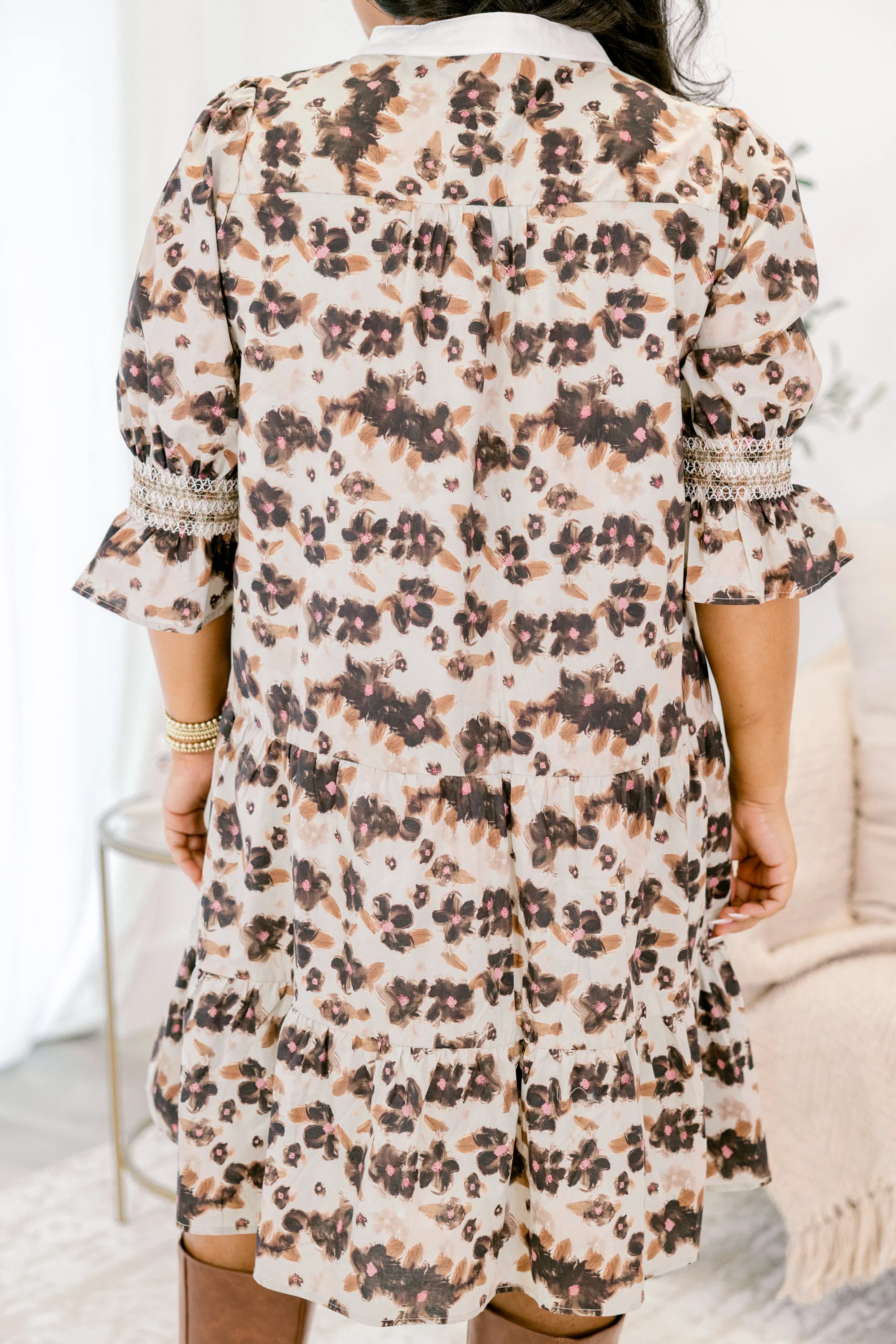 Feeling Like Herself Dress, Taupe - Image 6