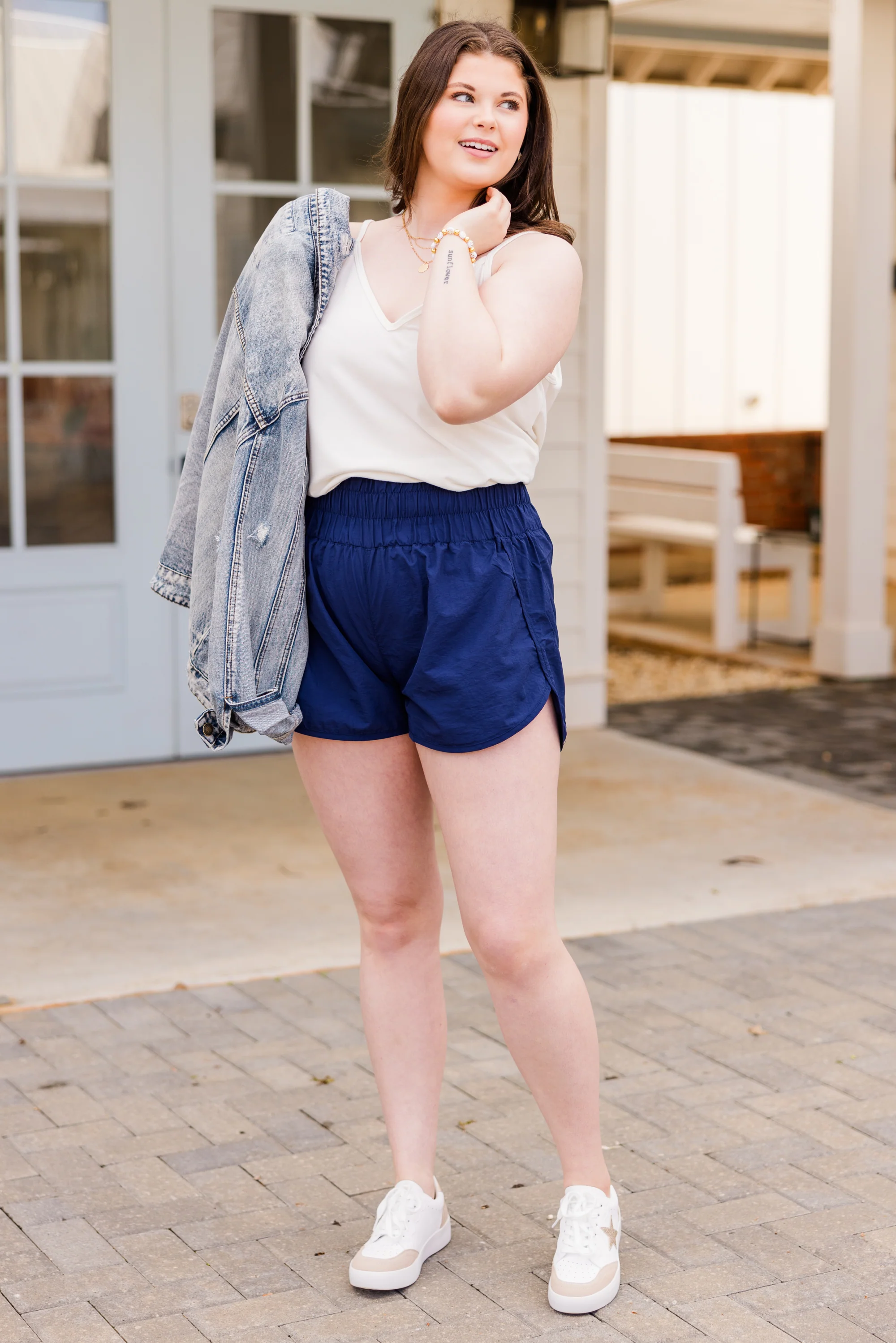 Feeling Motivated Shorts, Light Navy - Image 4