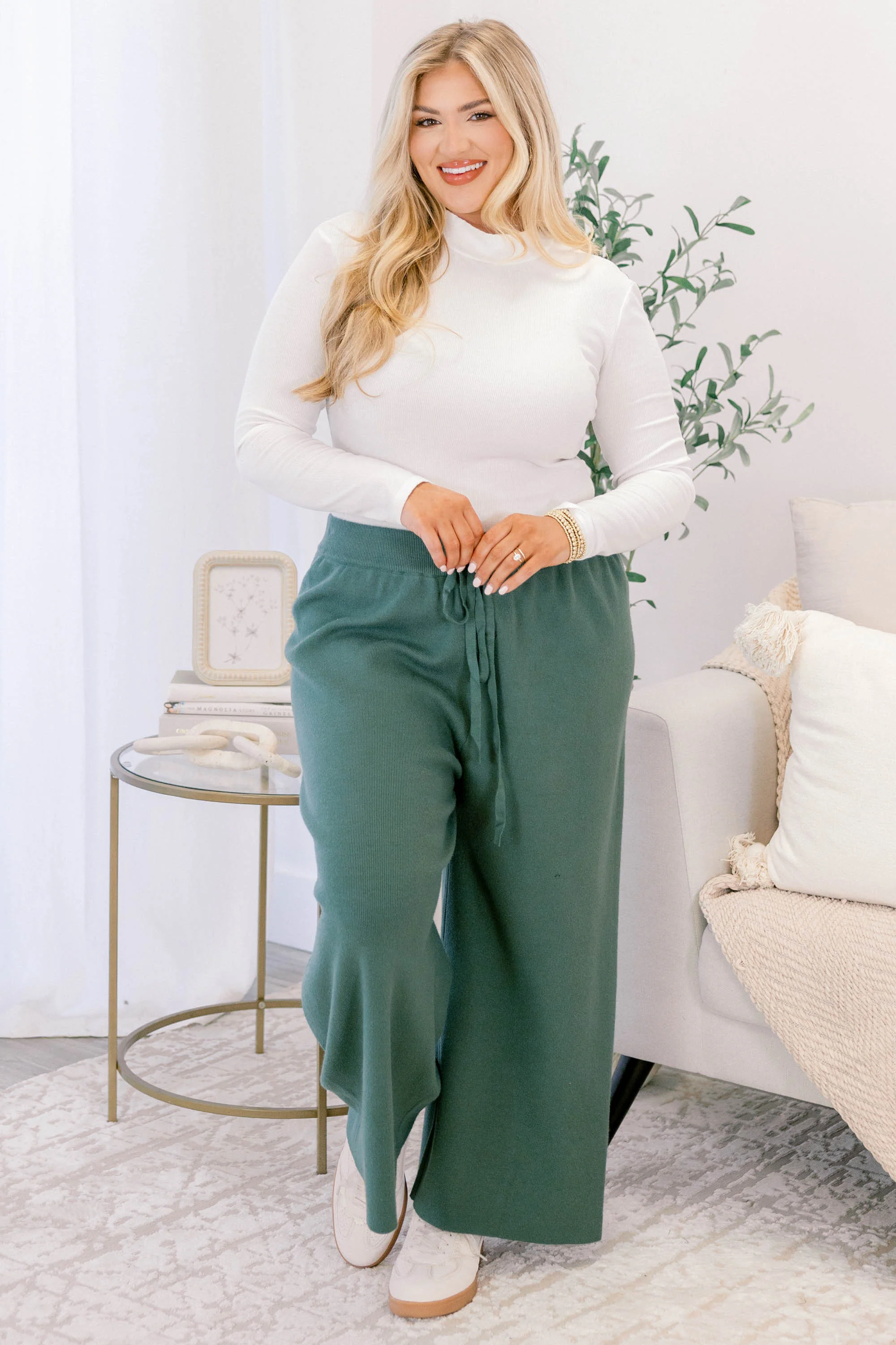 Fell In Love Pants, Slate Green - Image 6