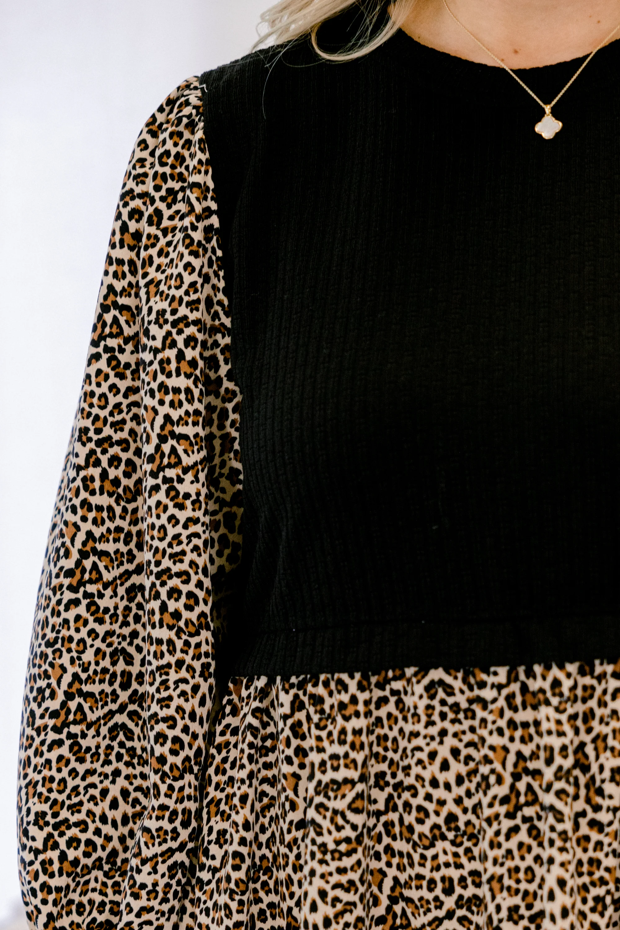 Find Love Again Dress, Black Leopard - Image 4