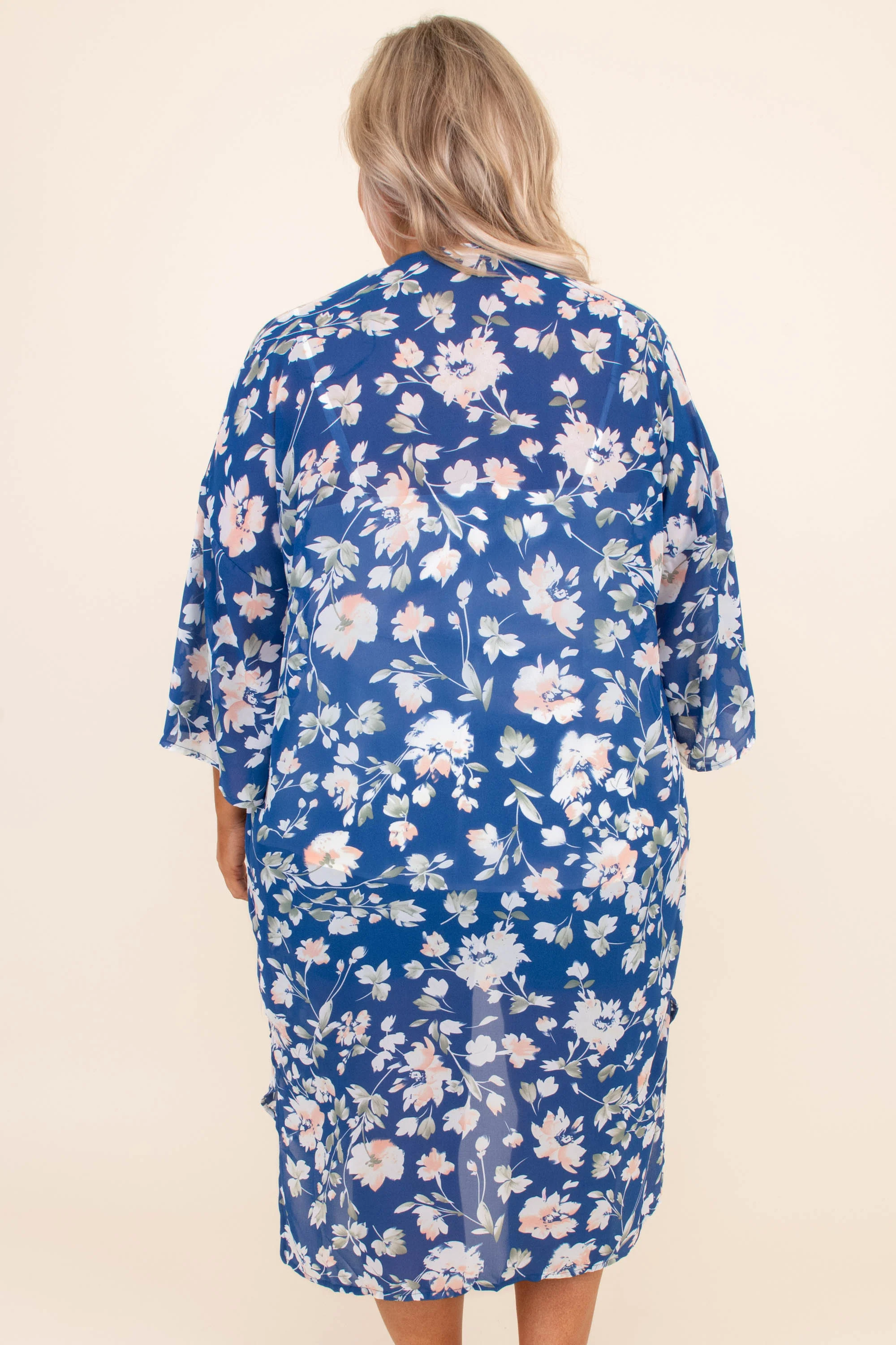 Fire And Rain Kimono, Blue - Image 5