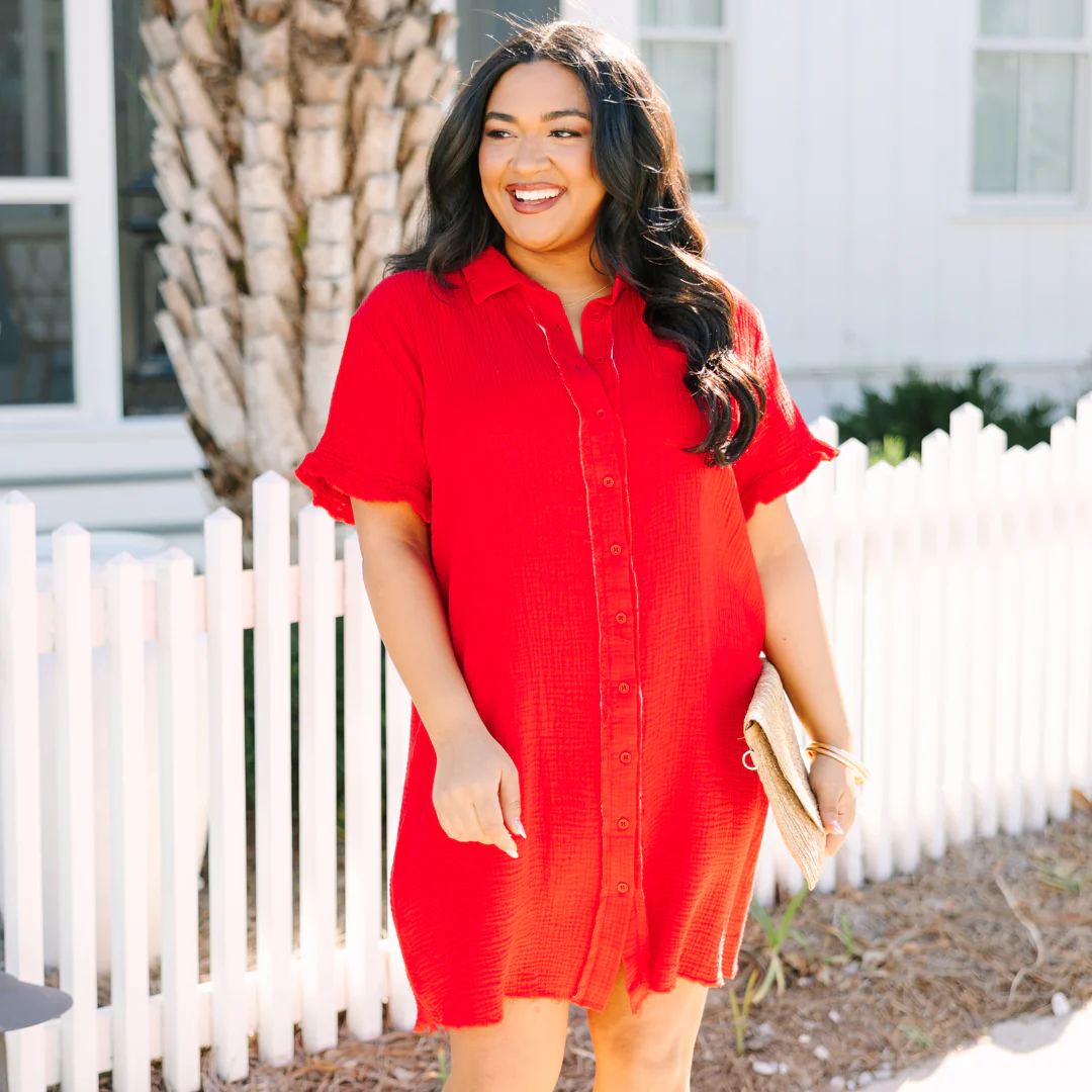 Float In The Wind Dress, Red - Image 7