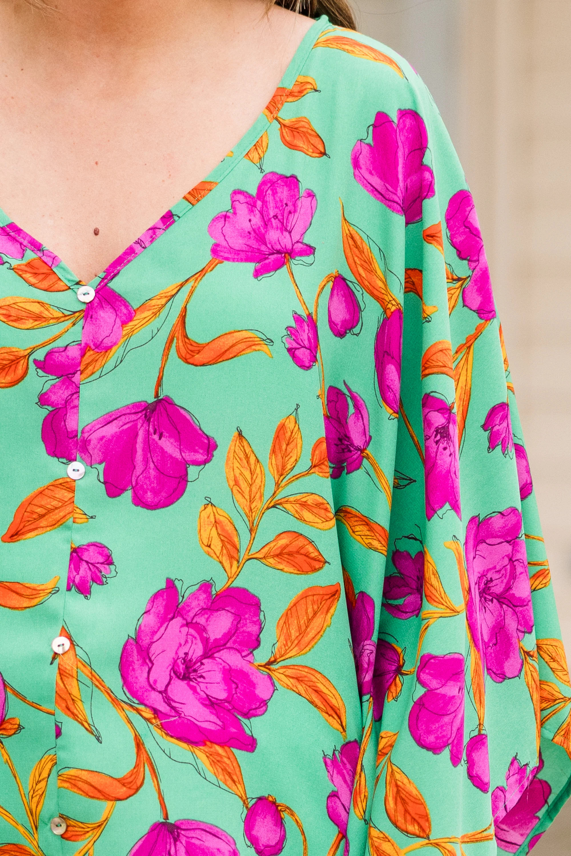Floating Garden Tunic, Green Multi - Image 4