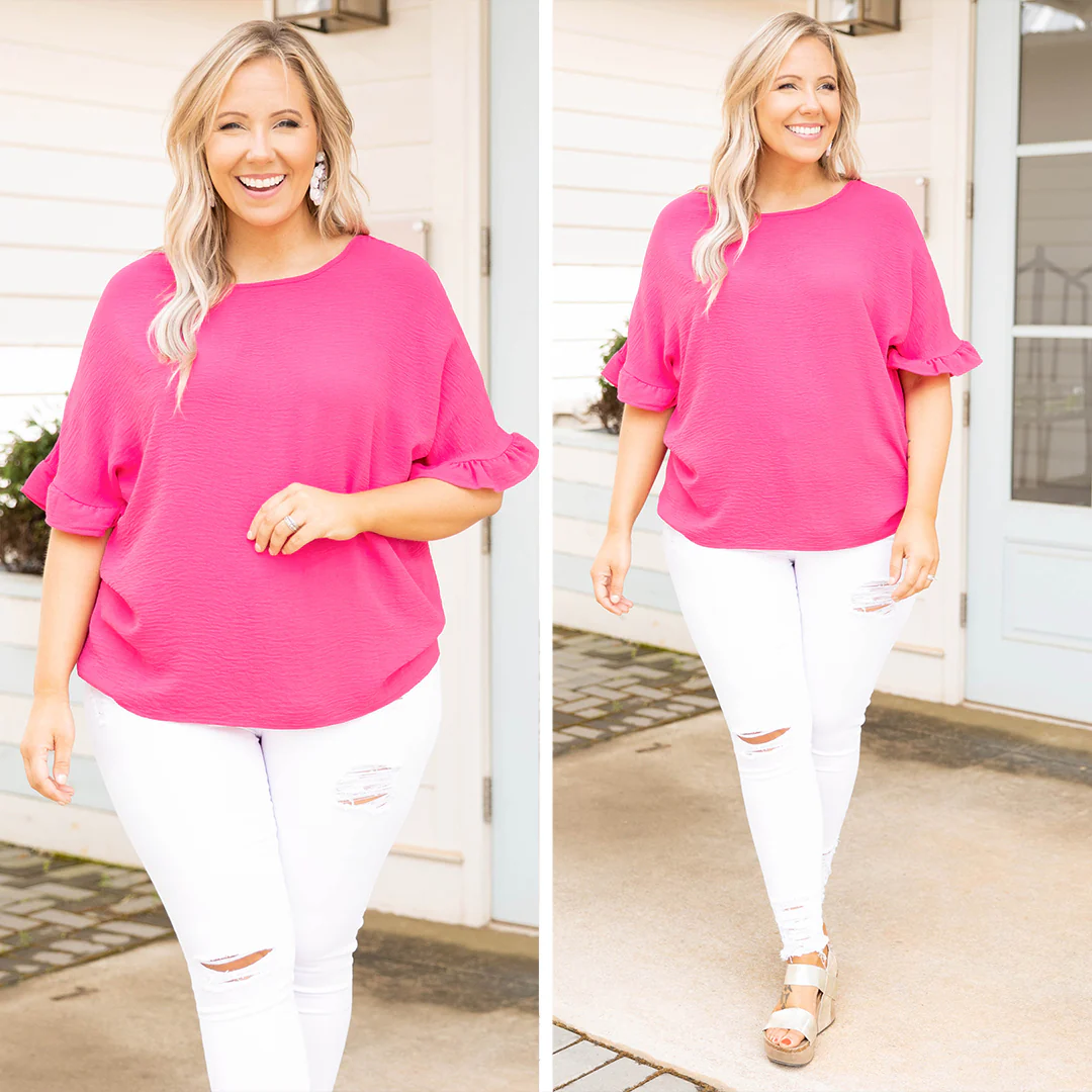 Follow The Love Top, Fuchsia - Image 6