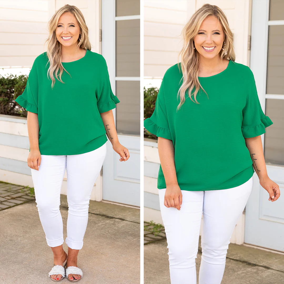 Follow The Love Top, Kelly Green - Image 6