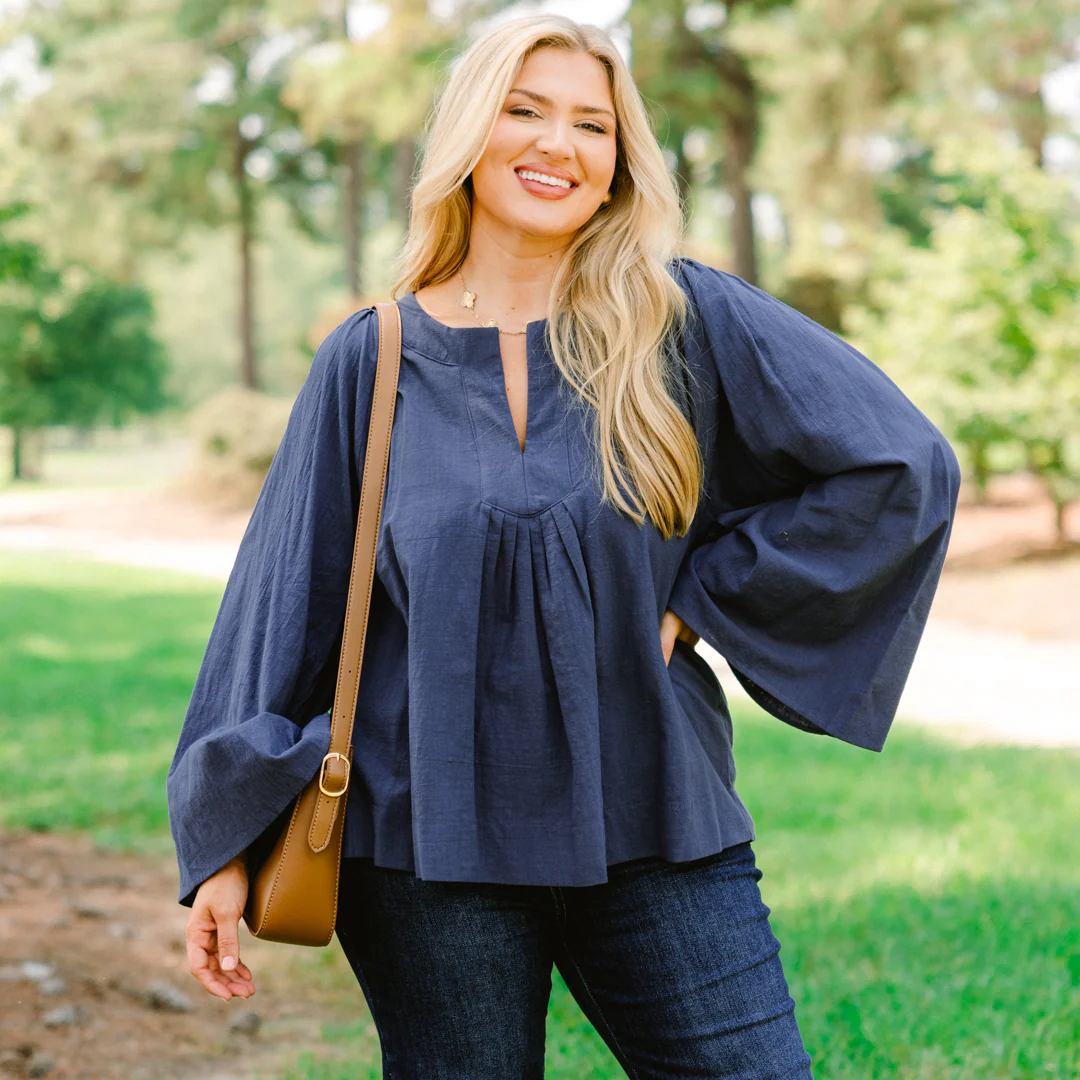 Free Like The Wind Top, Blue - Image 7
