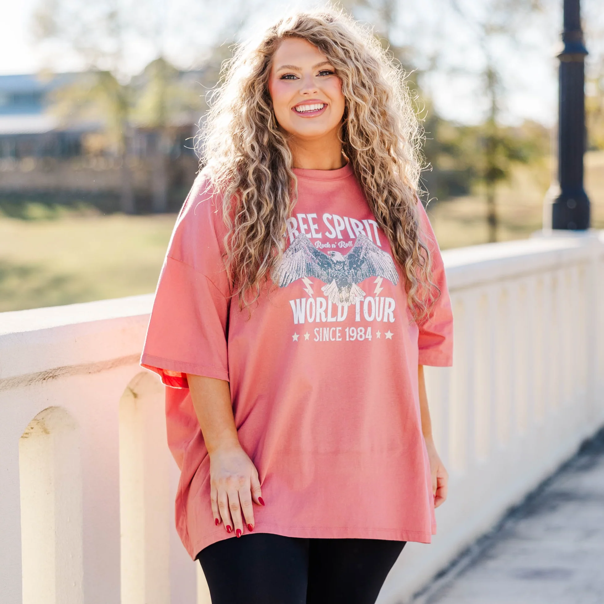 Free Spirit World Tour Boyfriend Tee, Ash Rose - Image 6