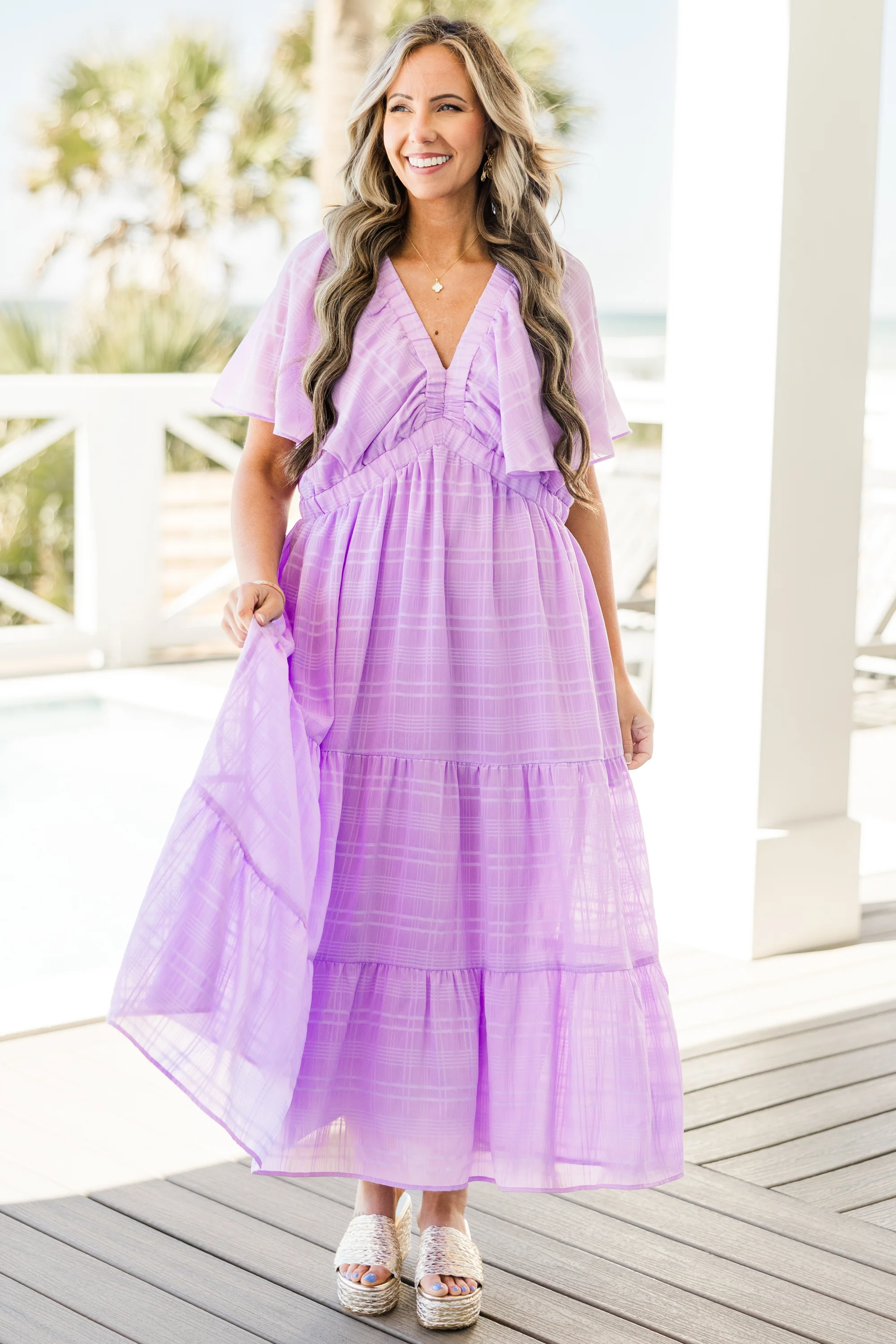 Free To Dream Maxi Dress, Lilac - Image 3
