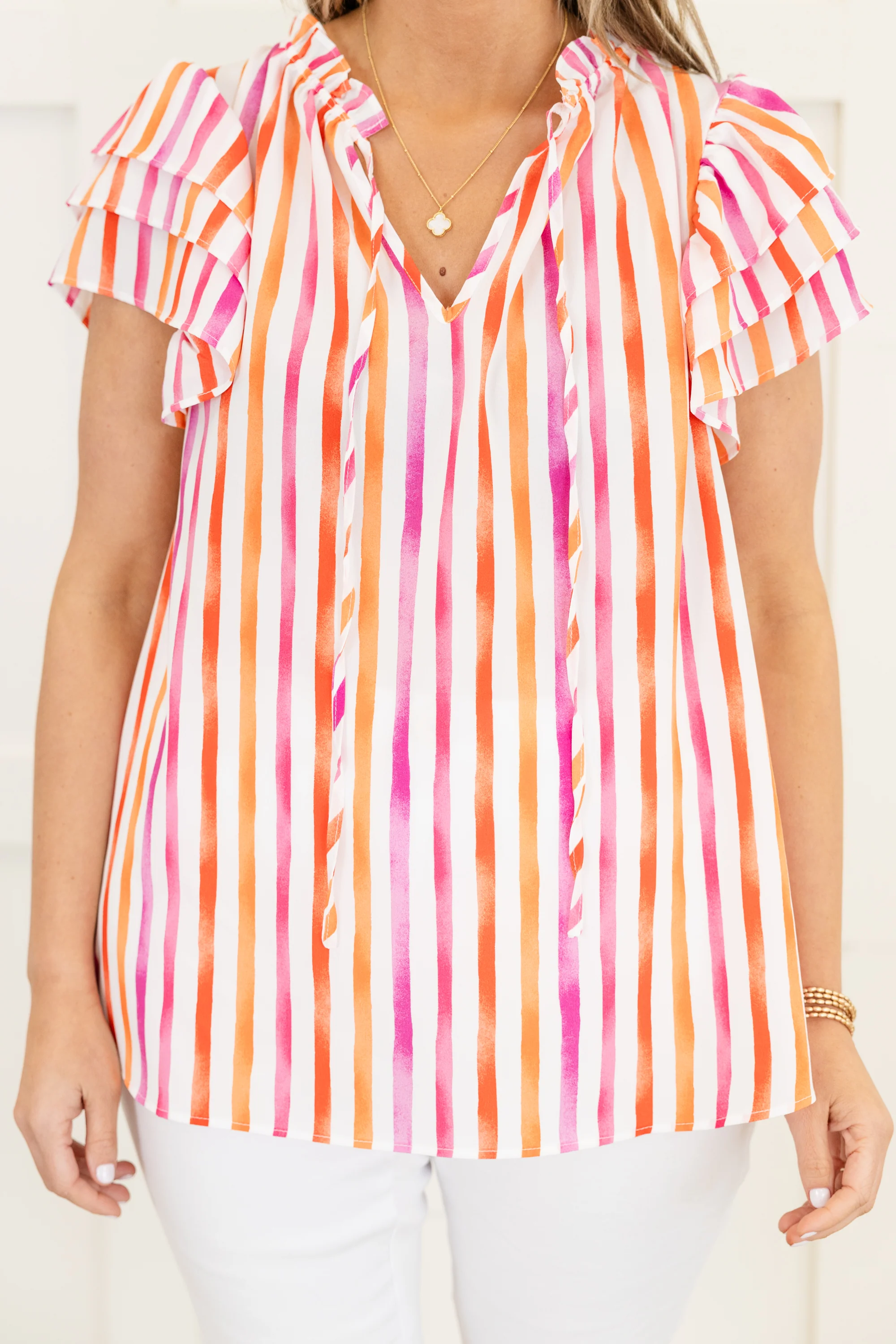 Fun At The Fair Top, Magenta-Orange - Image 5