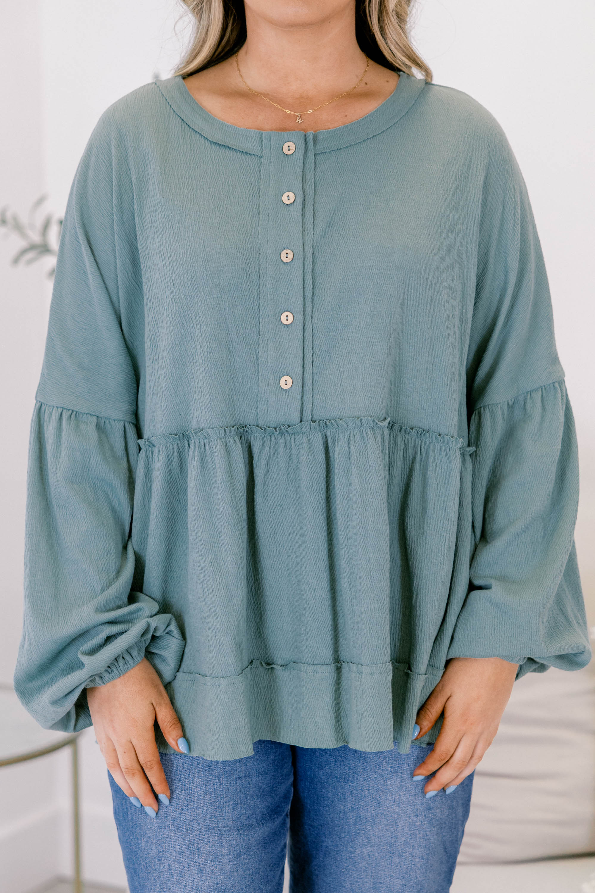 Fun At The Orchard Top, Dusty Green - Image 5