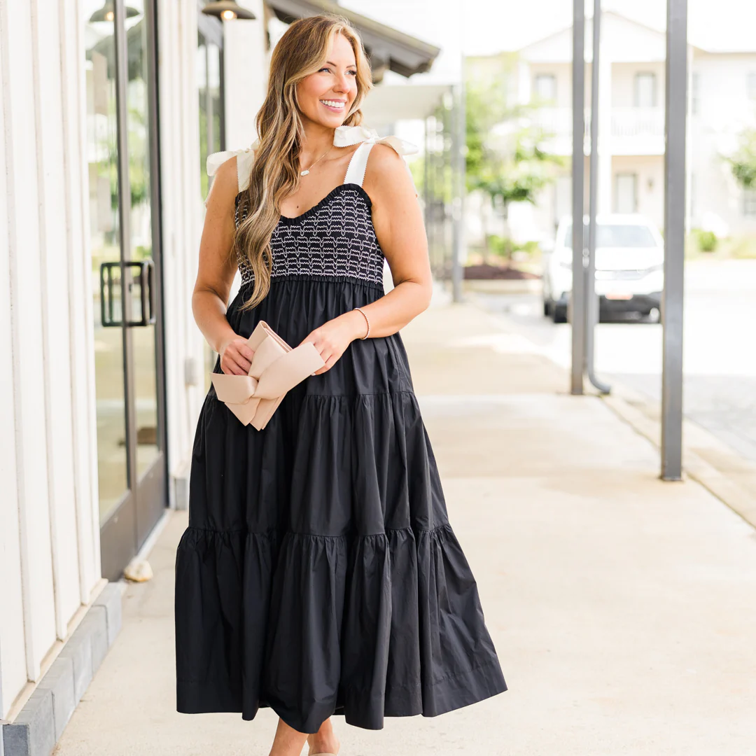 Midnight Garden Dress, Black - Image 7