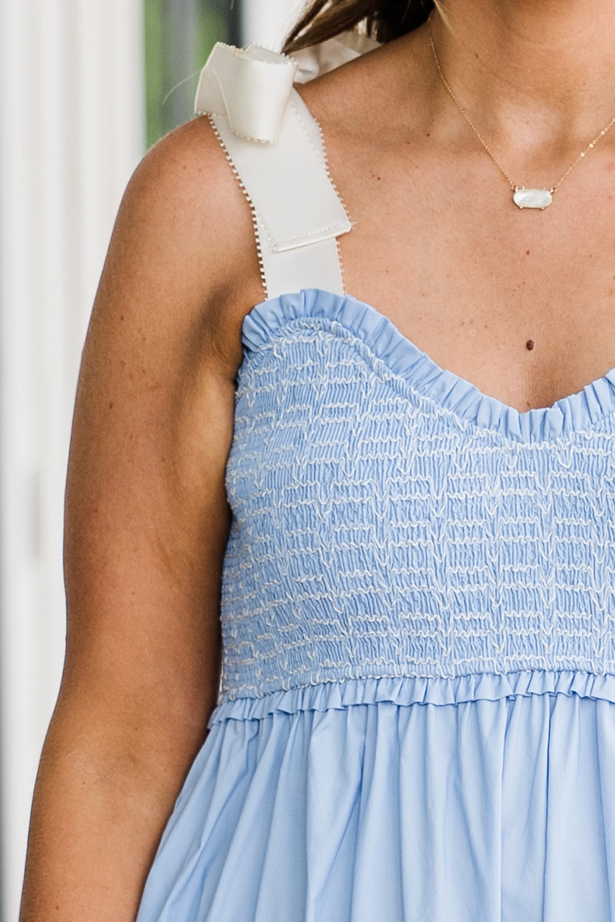 Midnight Garden Dress, Ice Blue - Image 4