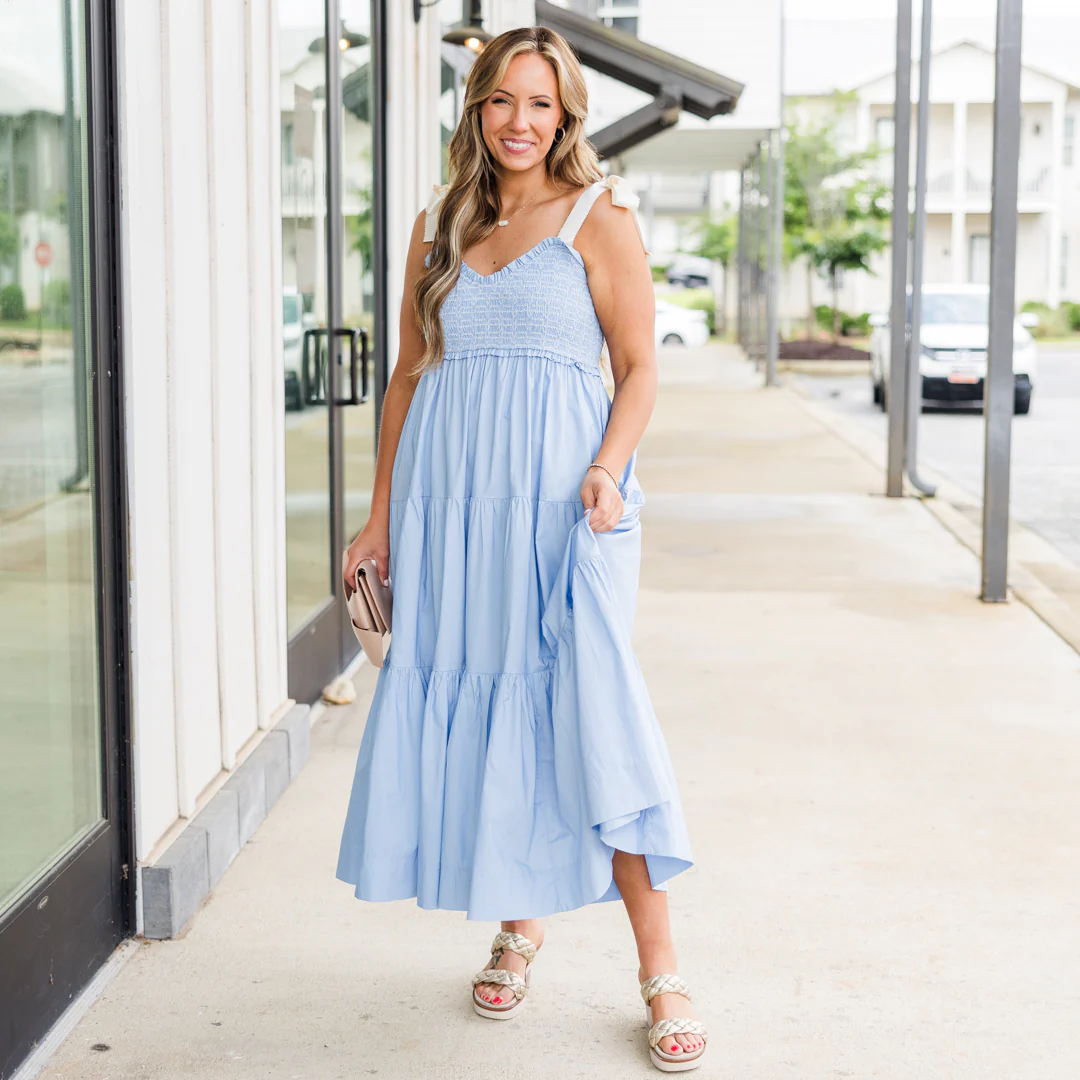 Midnight Garden Dress, Ice Blue - Image 7