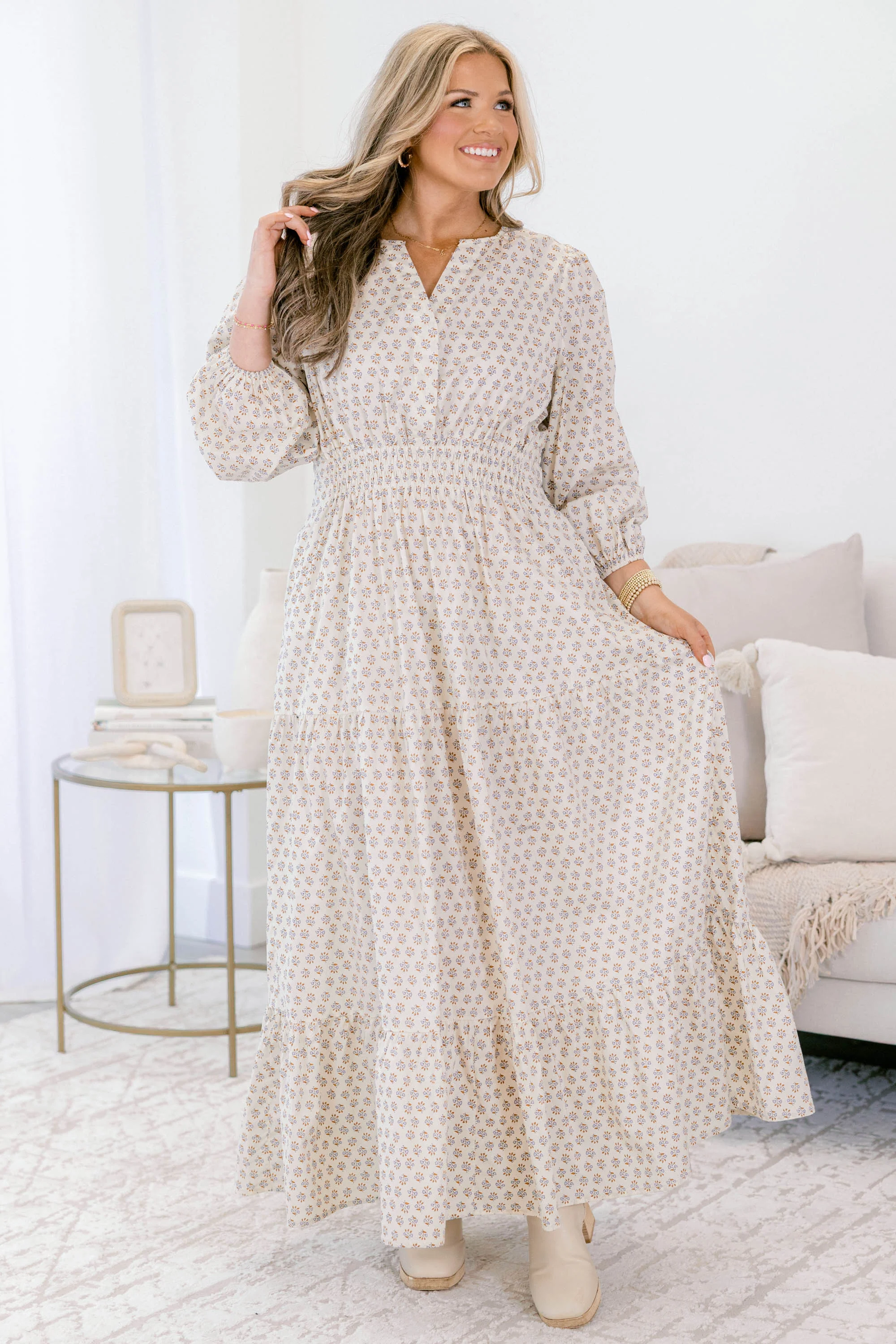 Gift Of Grace Maxi Dress, Cream - Image 3