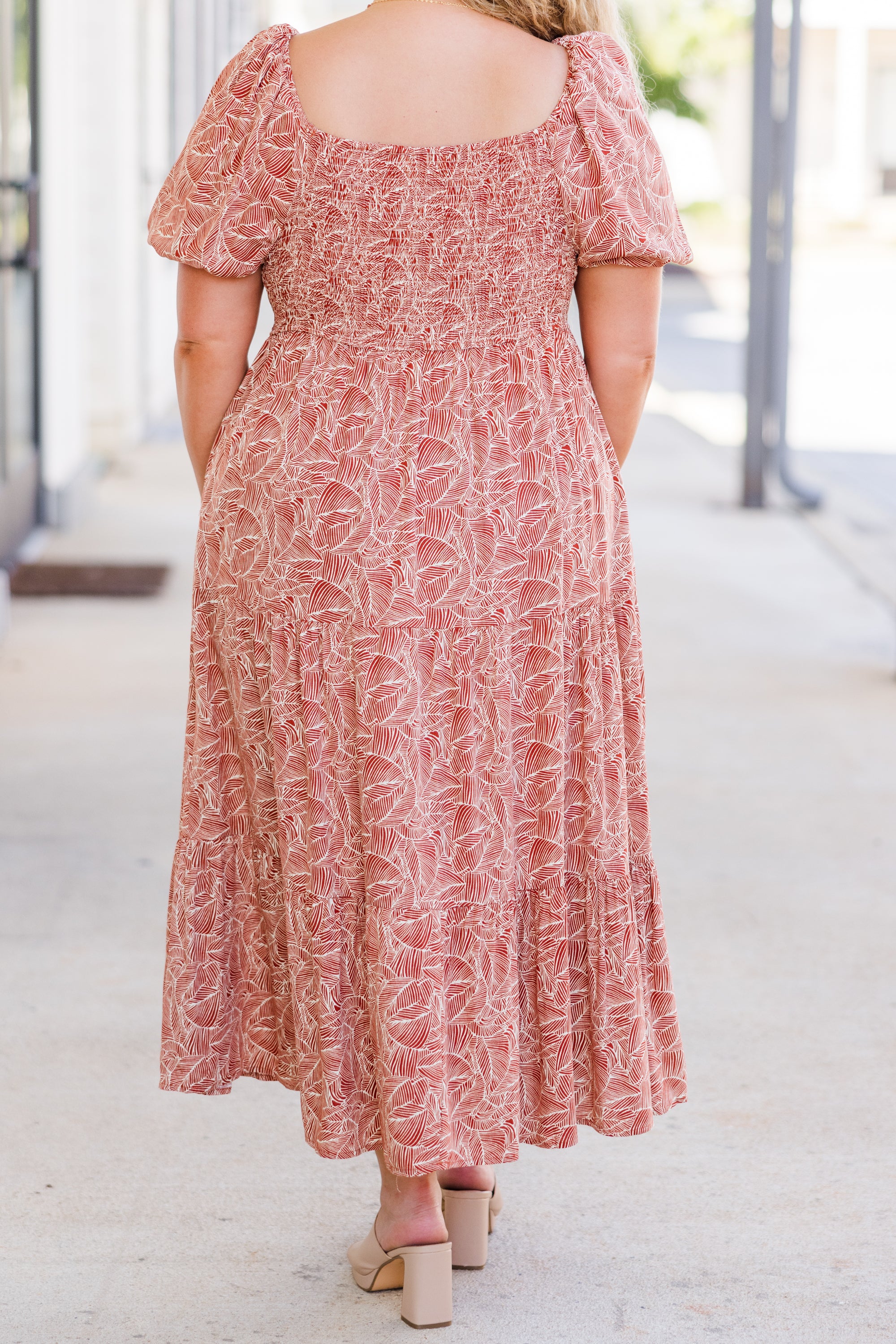 Give A Little Bit Midi Dress, Orange - Image 6