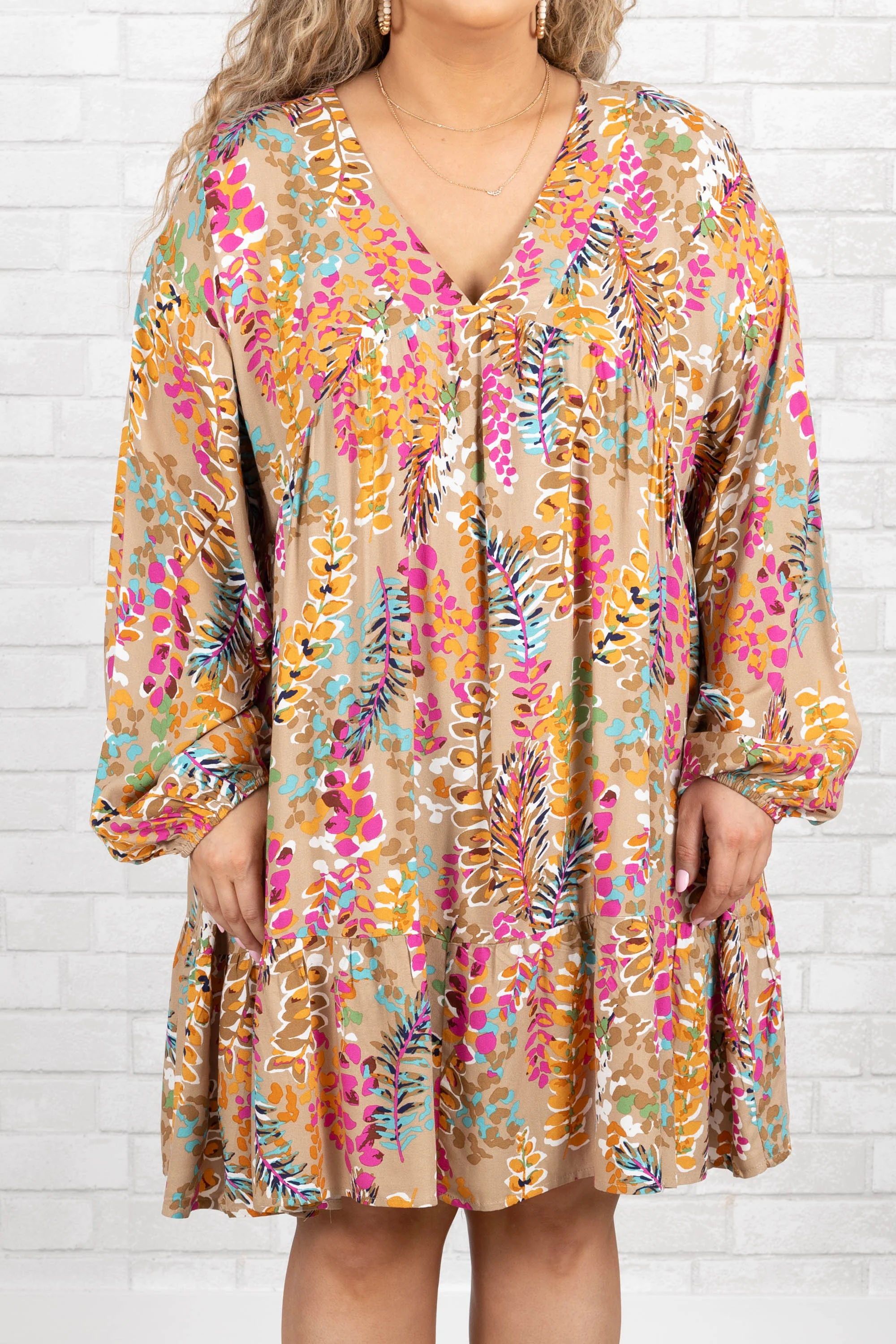 Give Me Sugar Dress, Taupe - Image 4