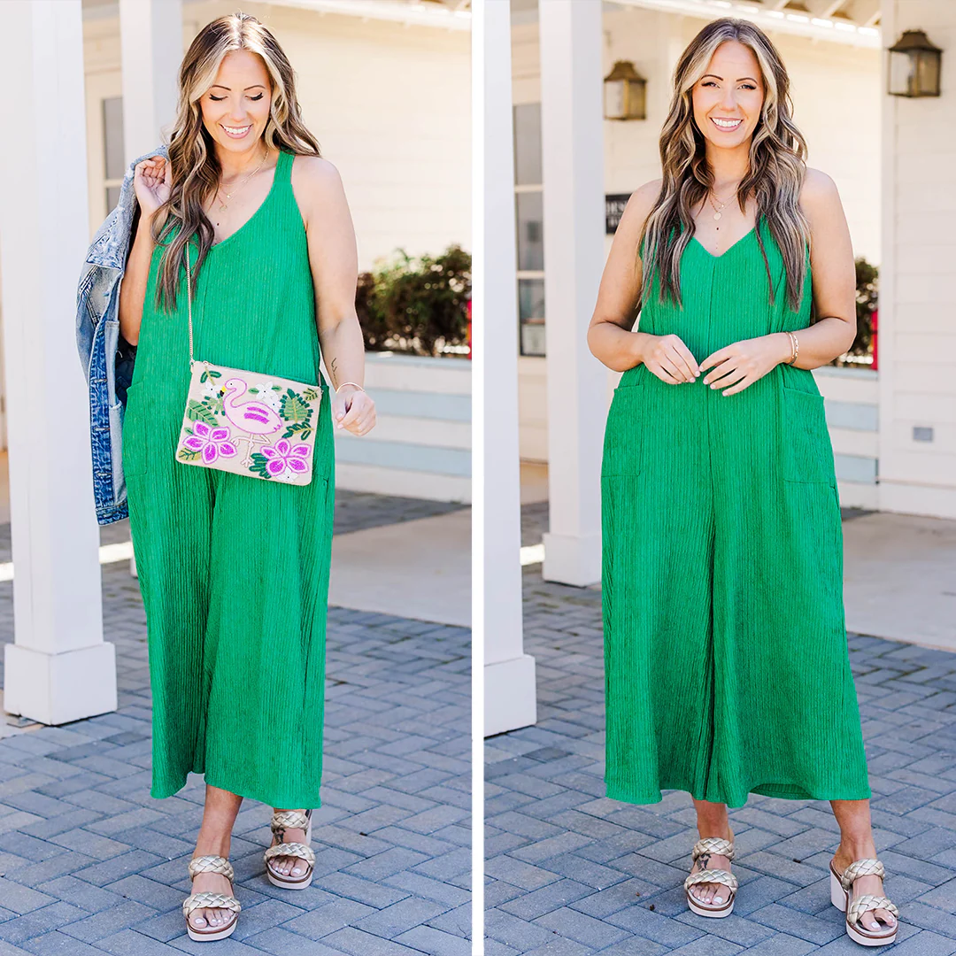Give Me Your Time Jumpsuit, Kelly Green - Image 7