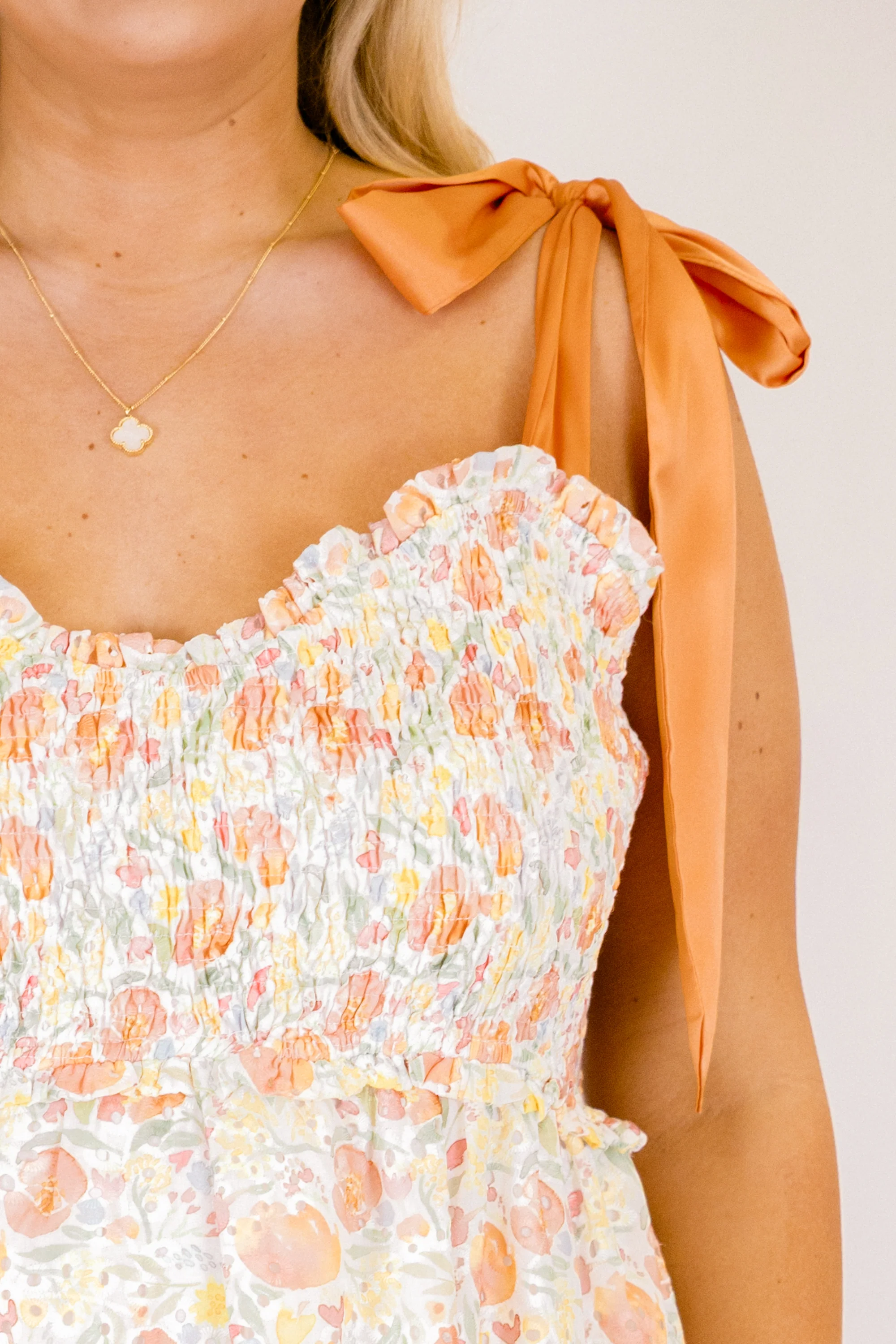 Glowing Rays Dress, Creamsicle - Image 5
