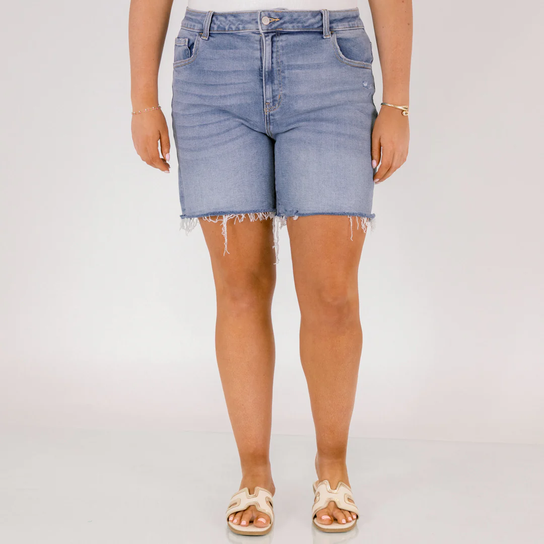 Golden Days Denim Shorts, Light Wash - Image 7