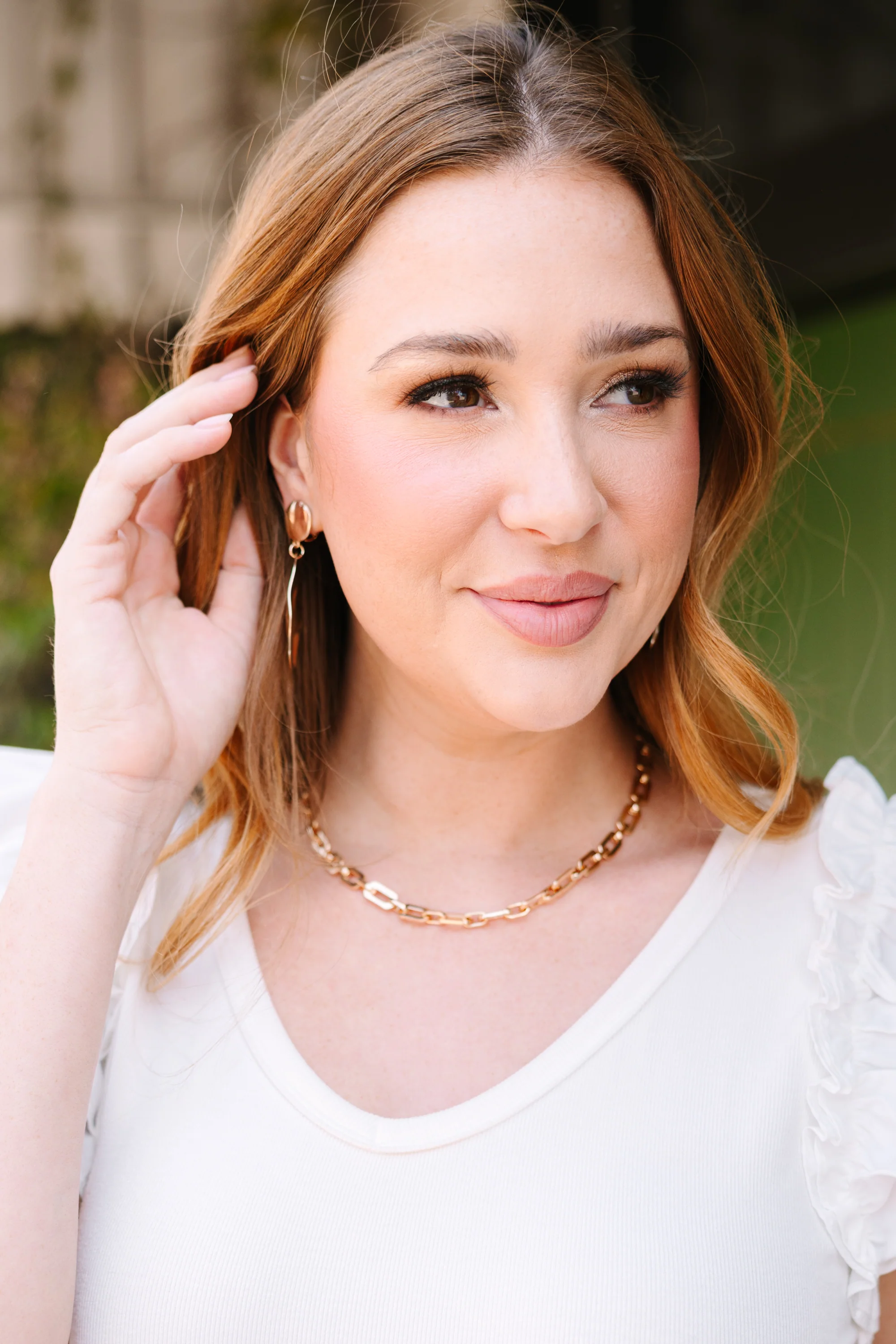 Golden Days Link Necklace, Gold - Image 2