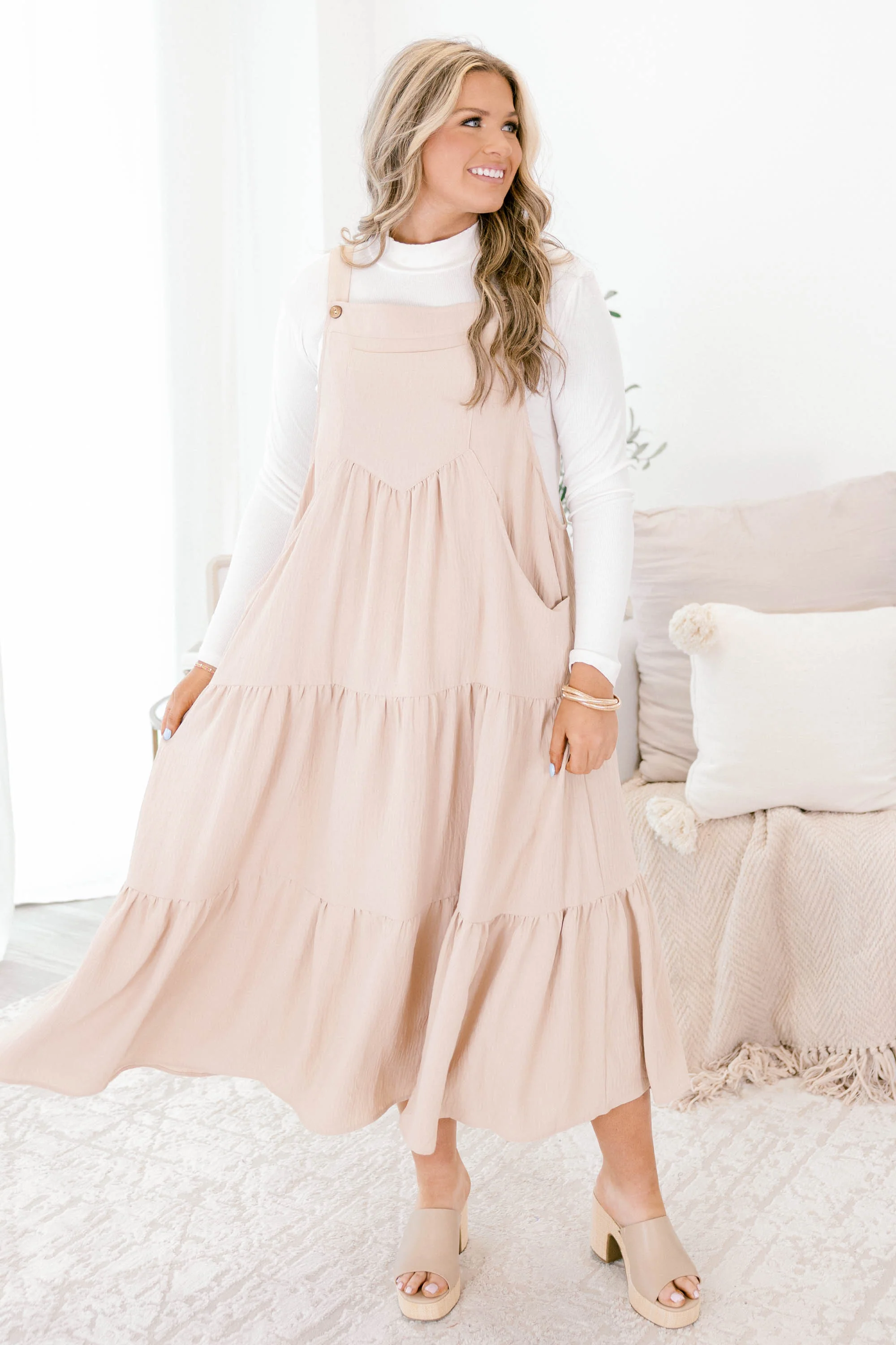 Got To Dance Dress, Taupe - Image 2