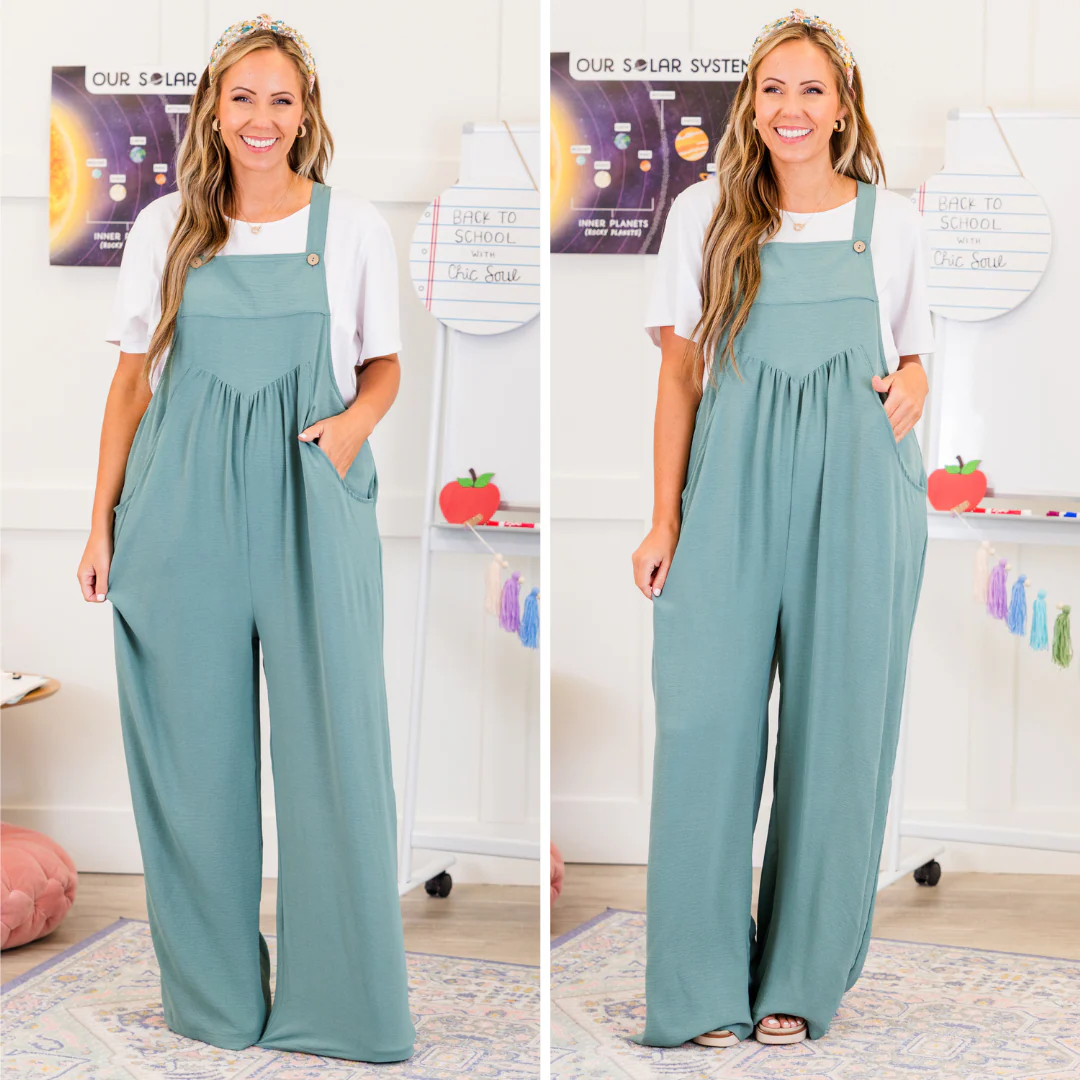 Got To Laugh Jumpsuit, Sage - Image 6