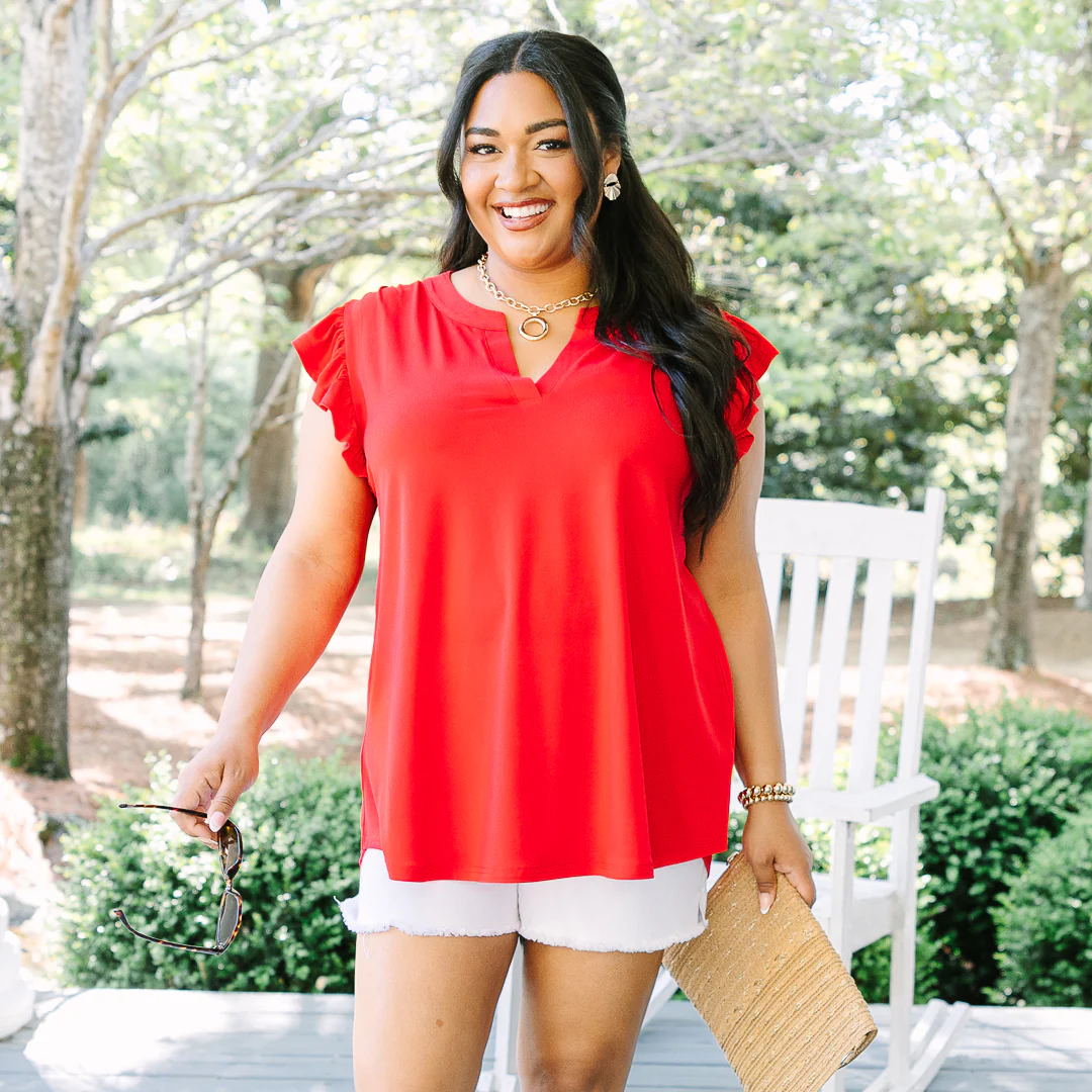 Grace Bay Top, Red - Image 7